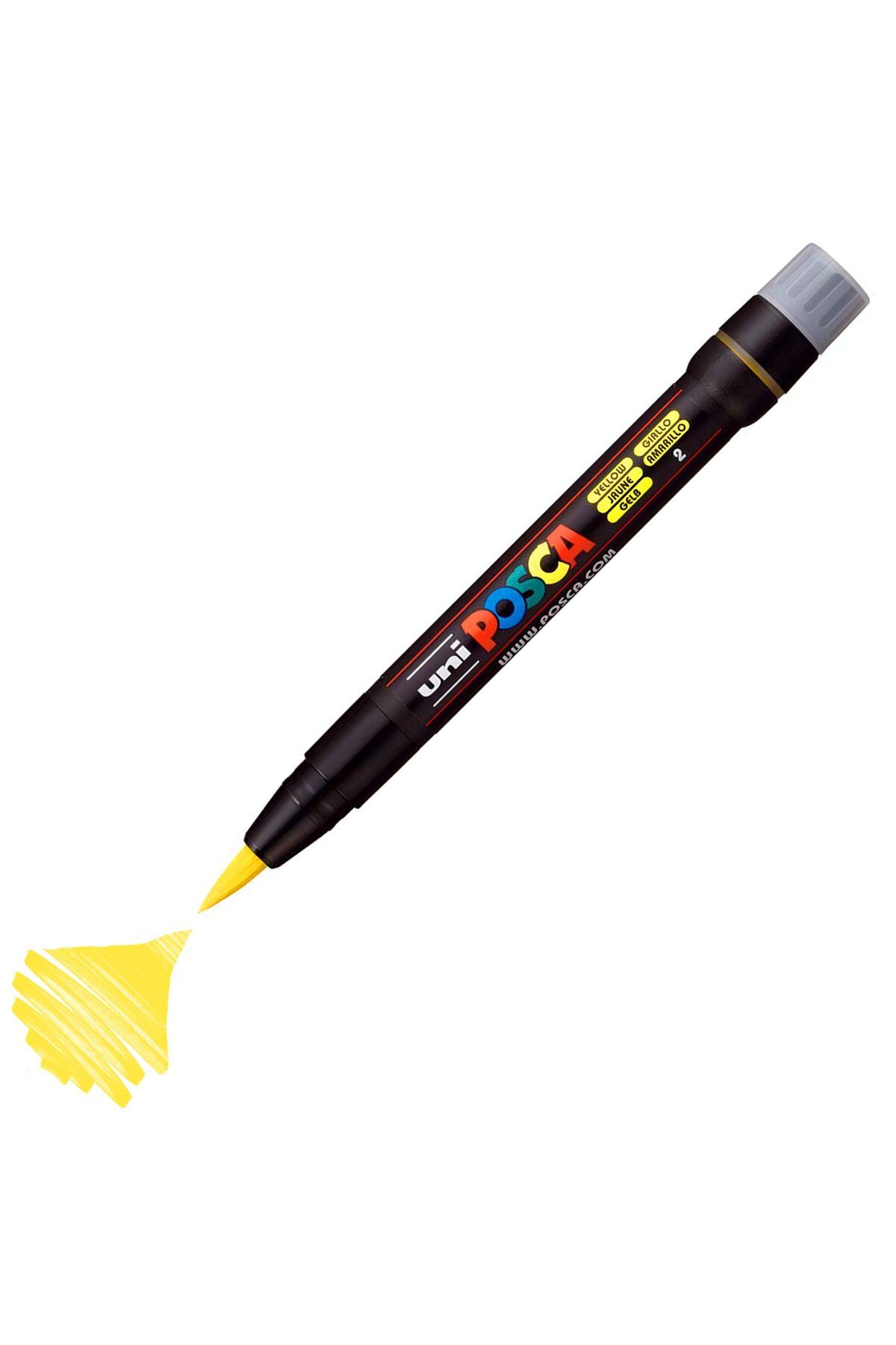 Uni Posca Marker Akrilik Boyama Kalemi Pcf-350 Brush 0.1-10 Mm Sarı