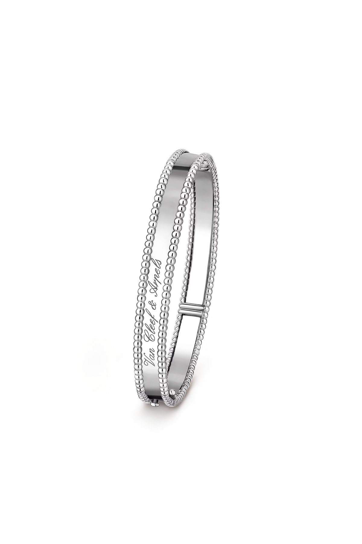 D&D Dora&Dora Van Cleef & Arpels Gümüş Perlée Signature Bilezik, 925 Ayar Gümüş
