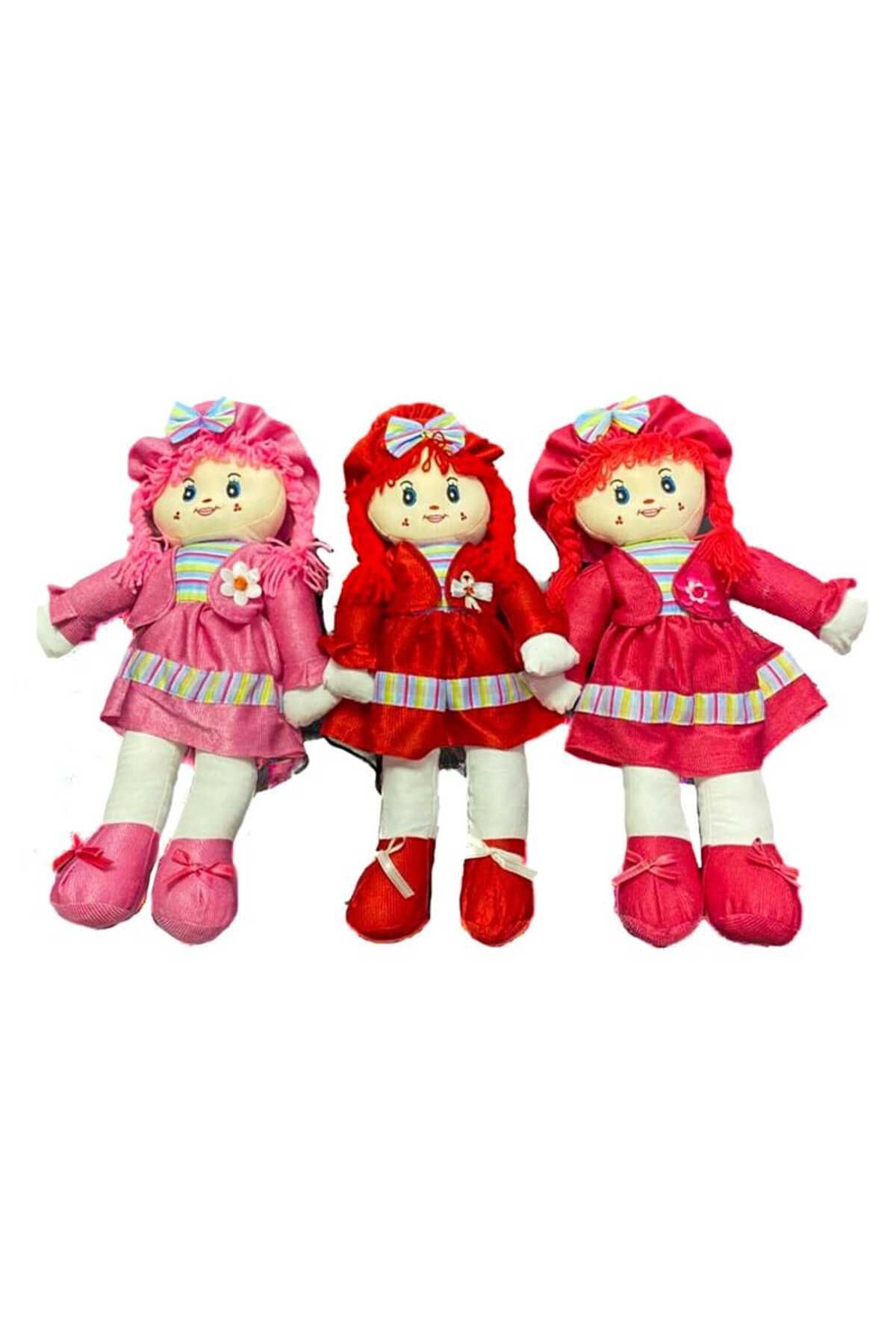 bıcırık toys Koyu Pembe Renk 55 Cm Bez Bebek 1 Adet