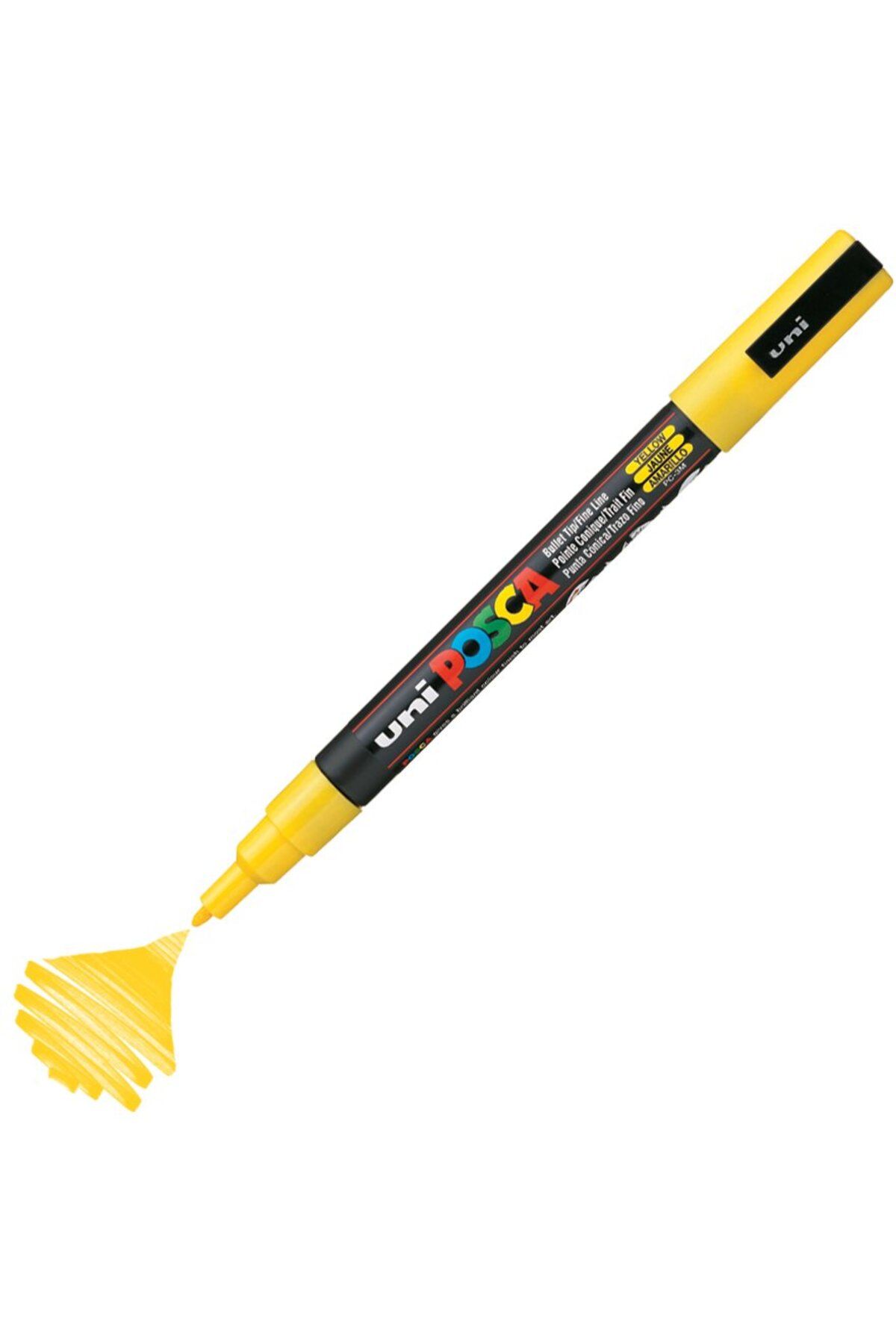 Uni Posca Marker Akrilik Boyama Kalemi PC-3M 0.9-1.3mm Sarı