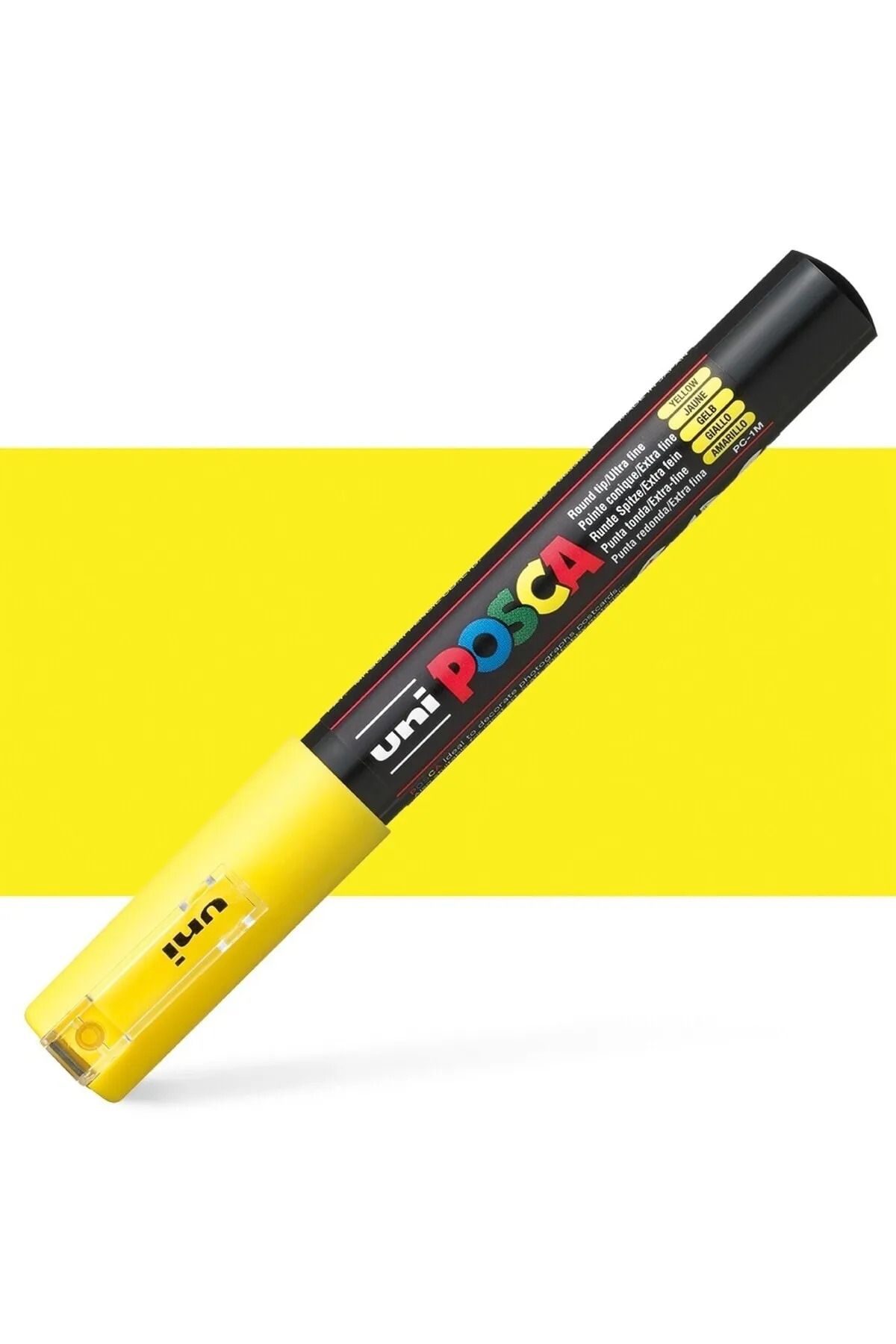 Uni Posca Marker Akrilik Boyama Kalemi PC-1M Extra Fine 0.7mm Sarı