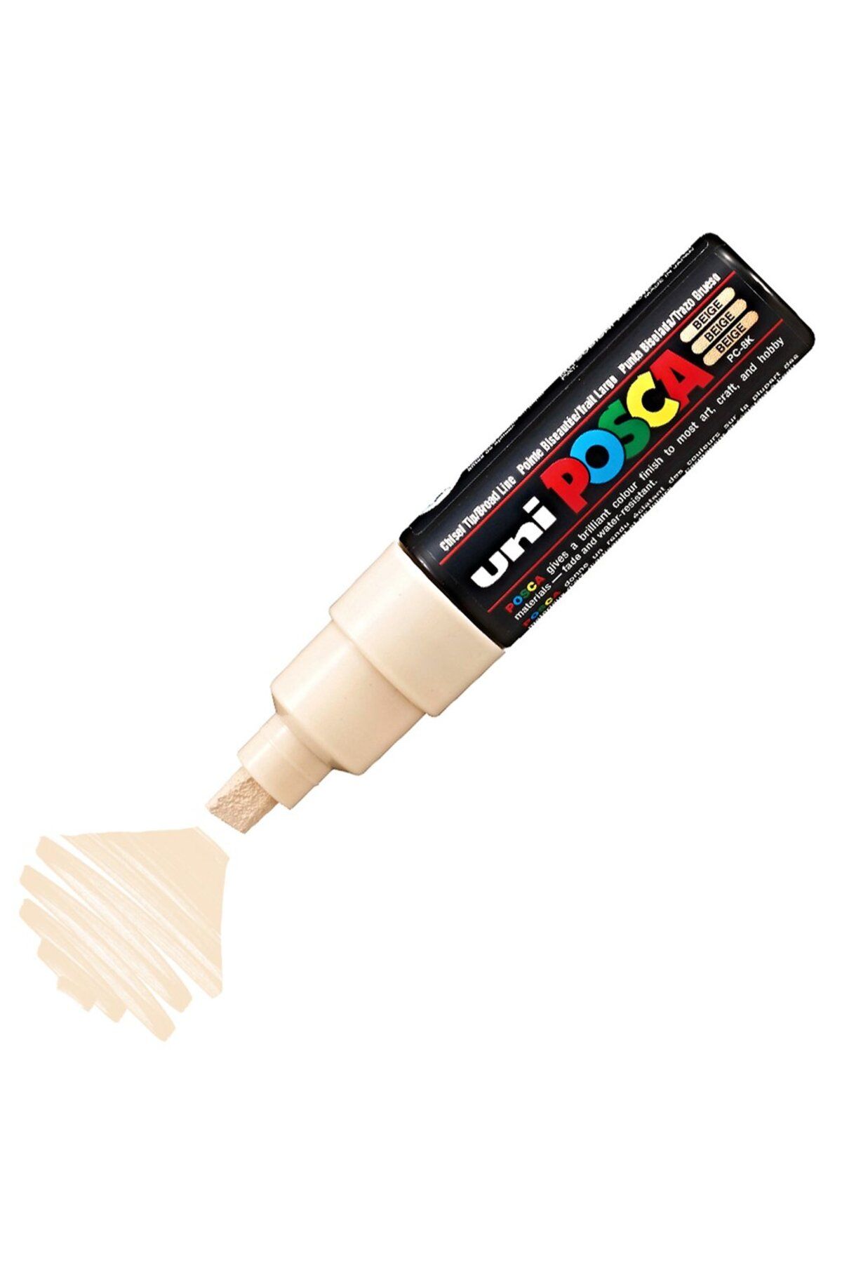 Uni Posca Marker Akrilik Boyama Kalemi Pc-8k Bold 8.0 Mm Bej