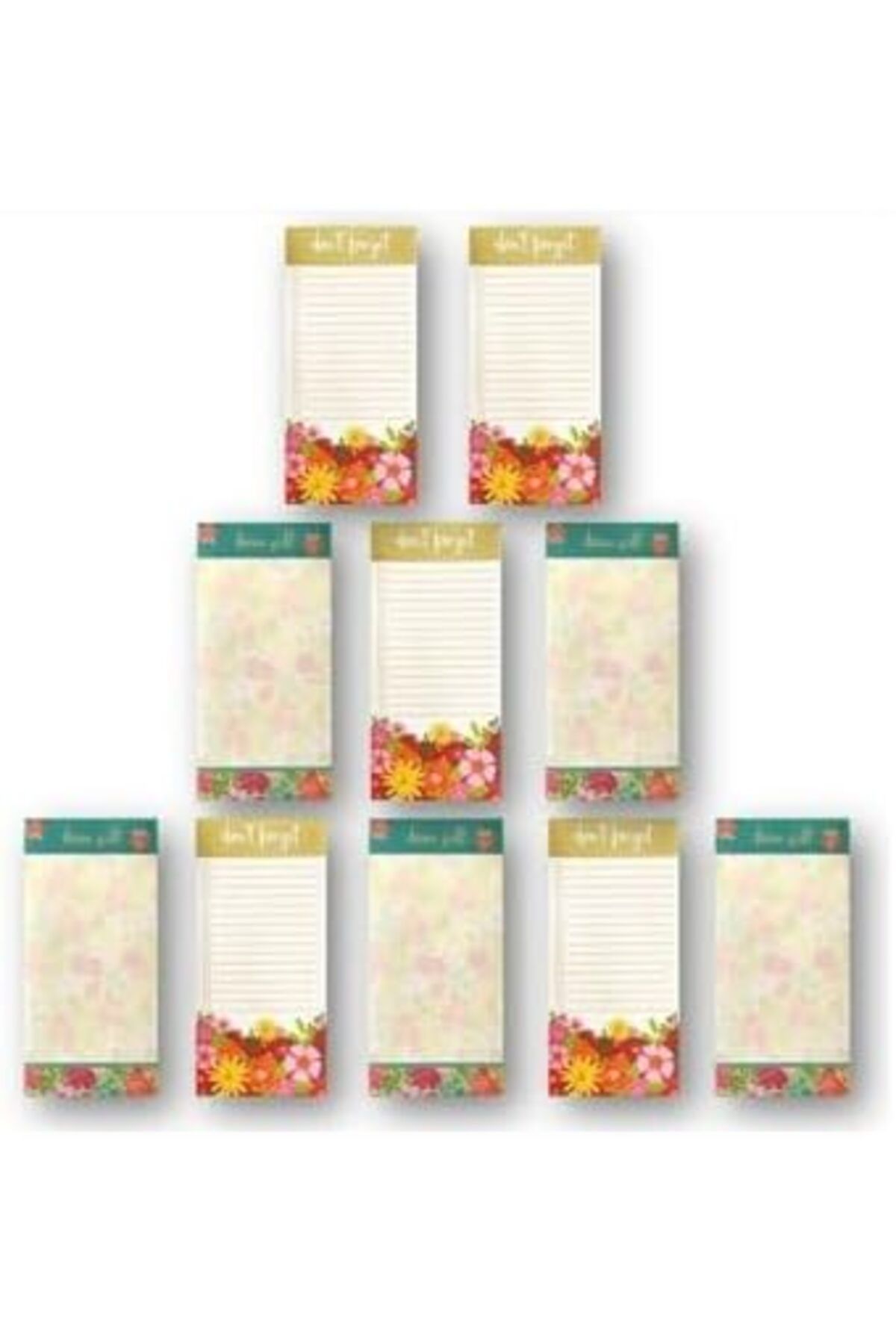PFIVE-100 Sheets Magnetic Fridge Notepads for Shopping Reminders, To-Do List - Pack of 3 3