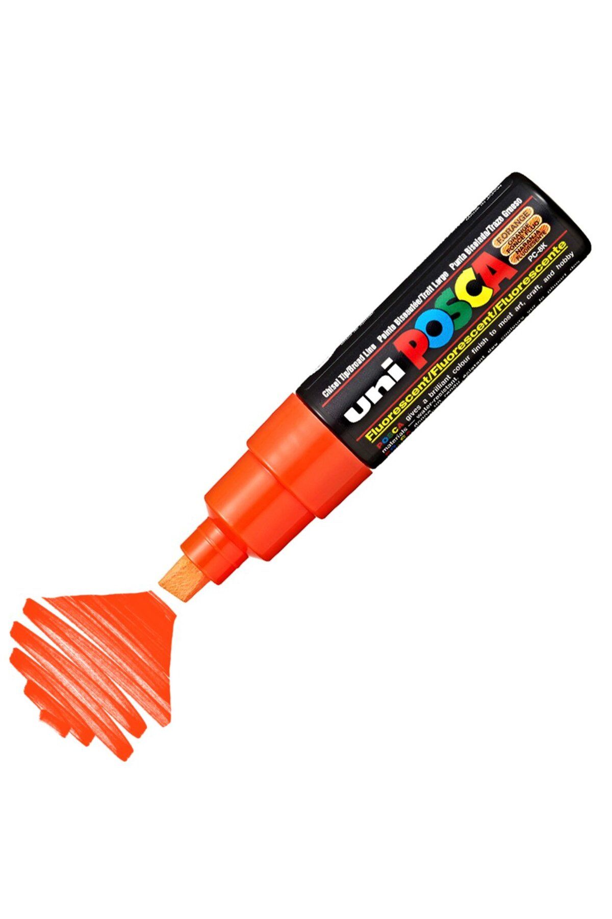 Uni Posca Marker Akrilik Boyama Kalemi Pc-8k Bold 8.0 Mm Floresan Turuncu