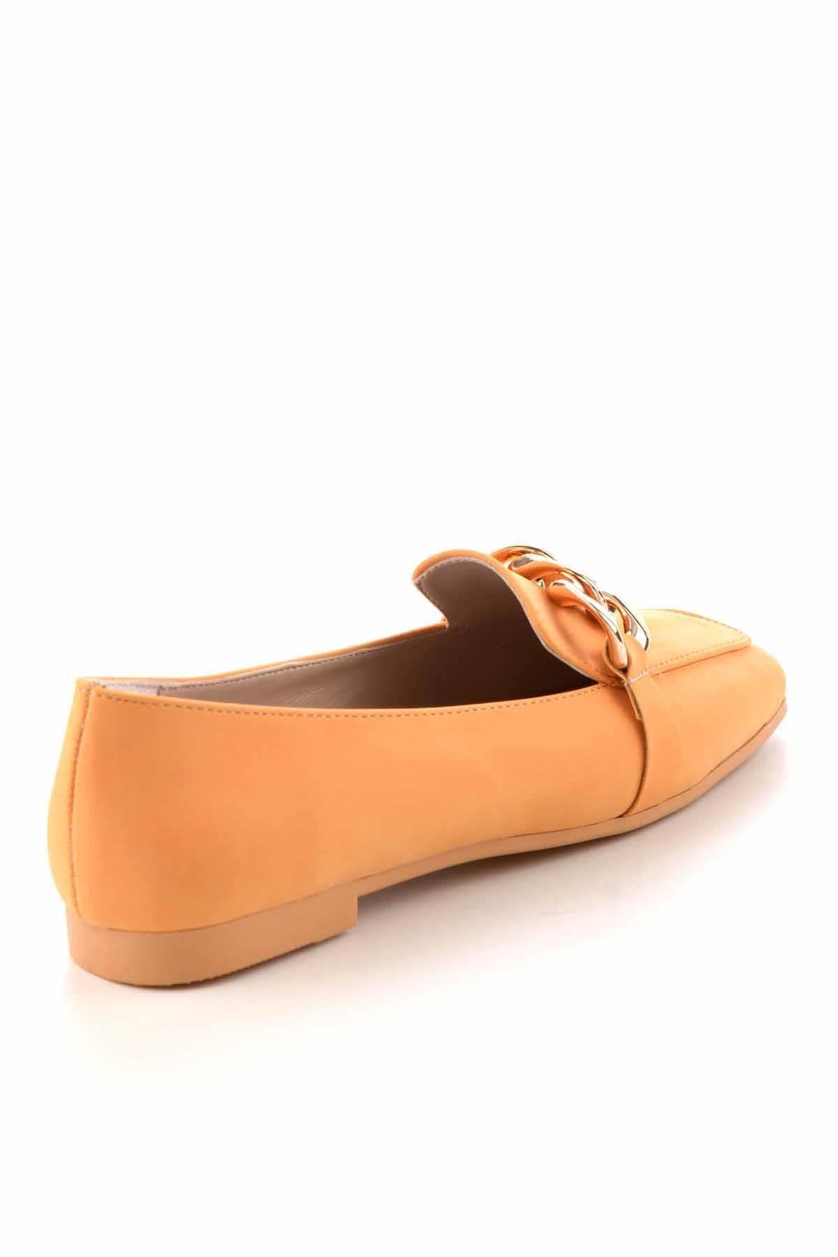 Bambi-Pomarańczowe damskie mokasyny K01641165901 5
