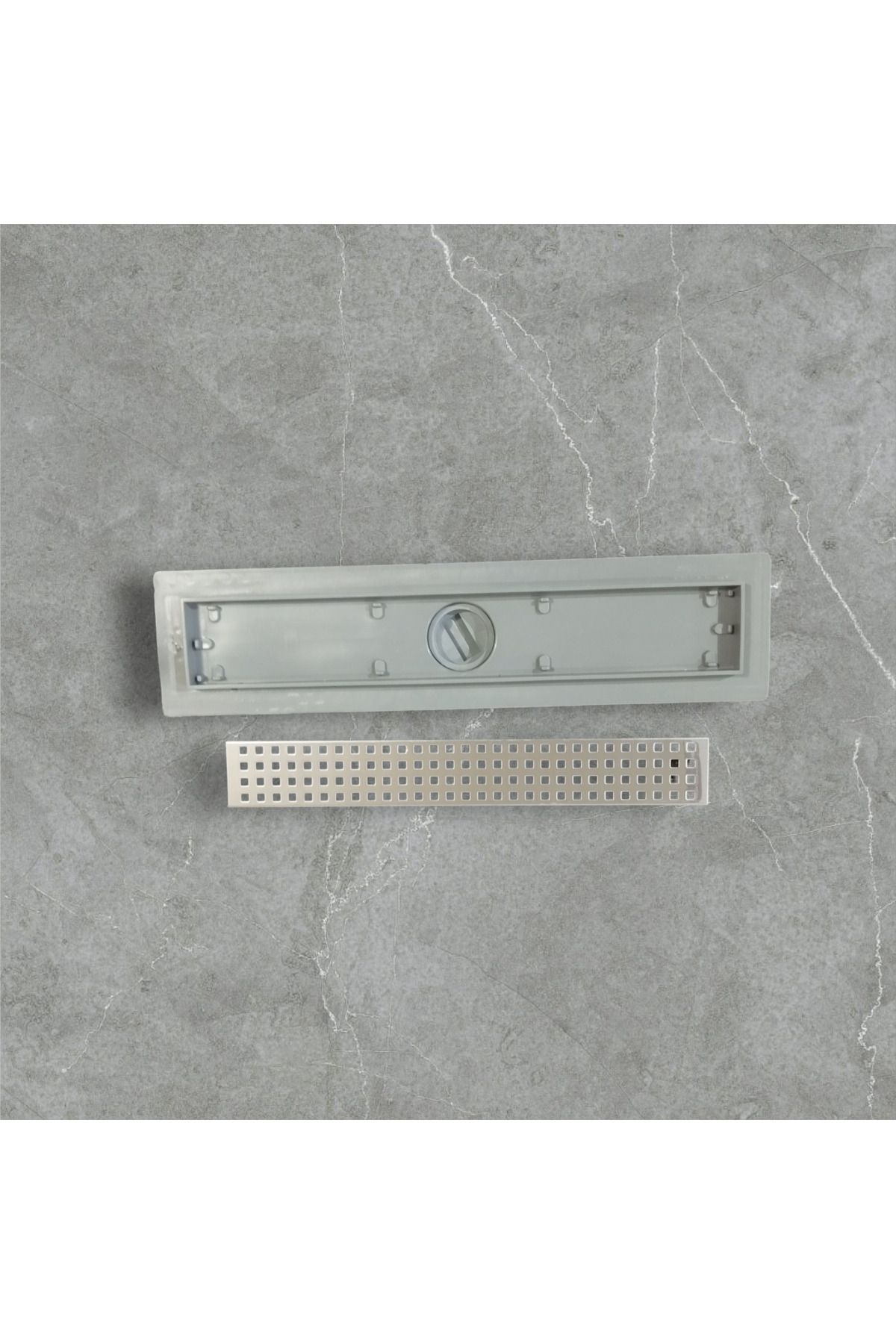 Tema vera 33 cm duş kanalı banyo süzgeç paslanmaz krom