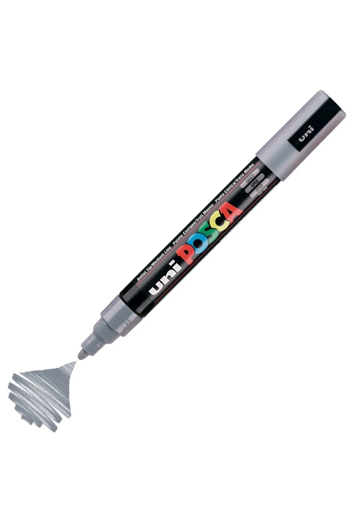 Uni Posca Marker Akrilik Boyama Kalemi PC-5M Medium 1.8-2.5mm Gri