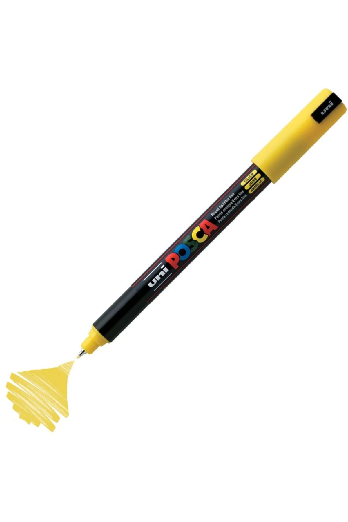 Uni Posca Marker Akrilik Boyama Kalemi PC-1MR Ultra Fine 0.7mm Sarı