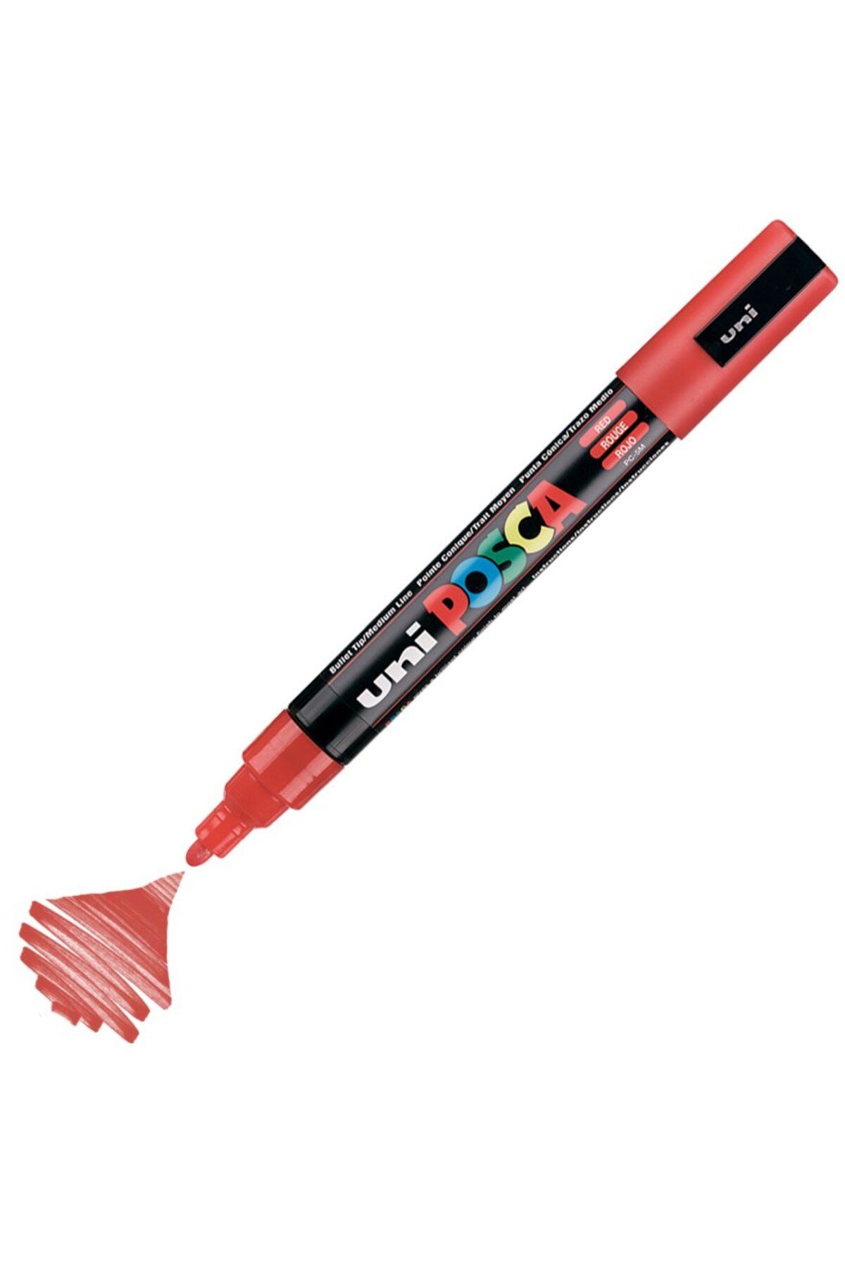 Uni Posca Marker Akrilik Boyama Kalemi PC-5M Medium 1.8-2.5mm Kırmızı