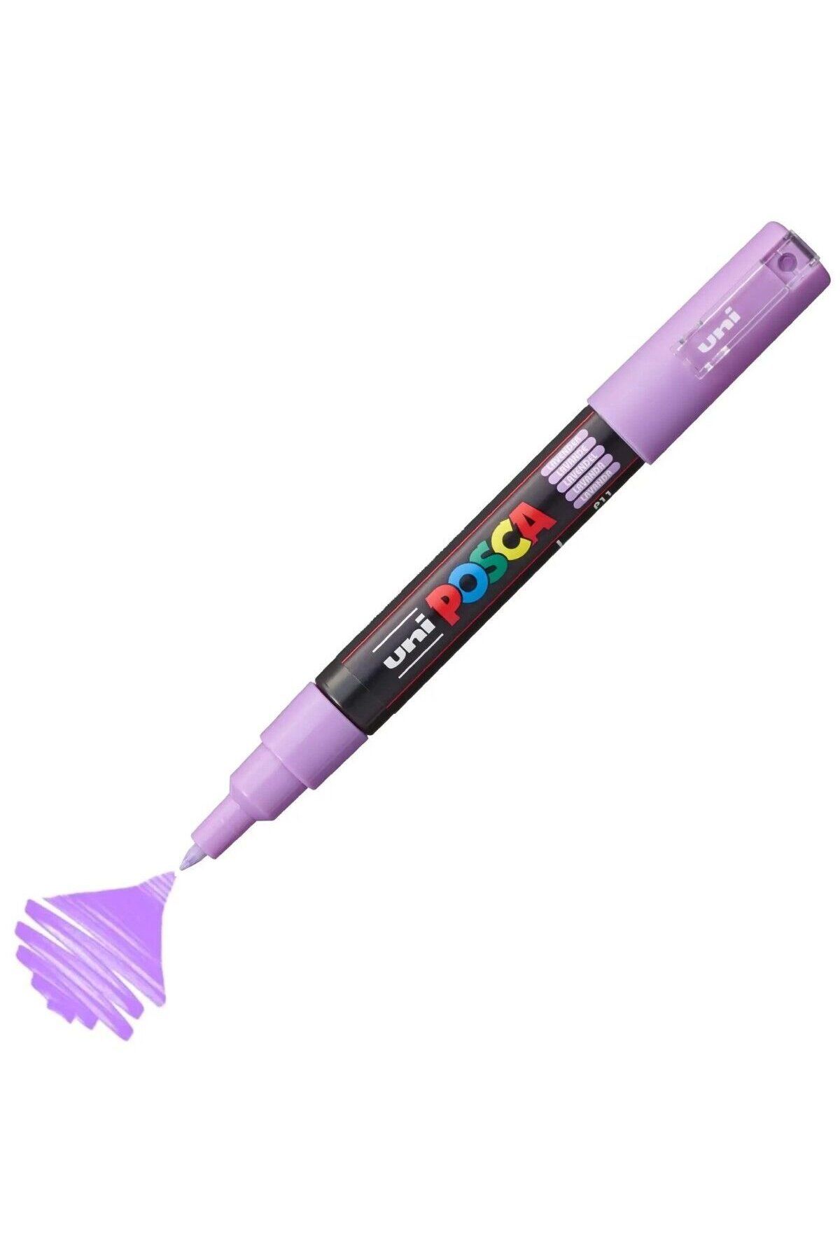 Uni Posca Marker Akrilik Boyama Kalemi PC-1M Extra Fine 0.7mm Lavanta