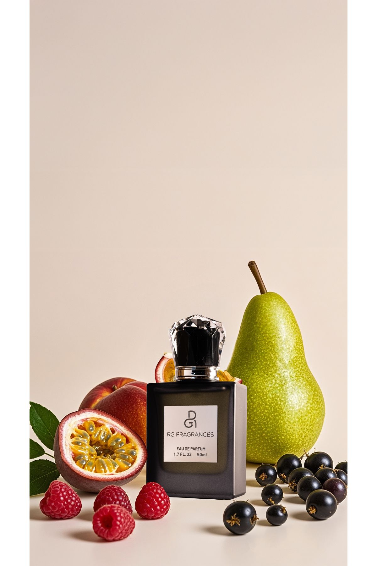RG FRAGRANCES Kirkie Unisex Niche Parfüm Edp 50 ml (Çarkıfelek Meyvesi, Şeftali, Armut, Frenk Üzümü)