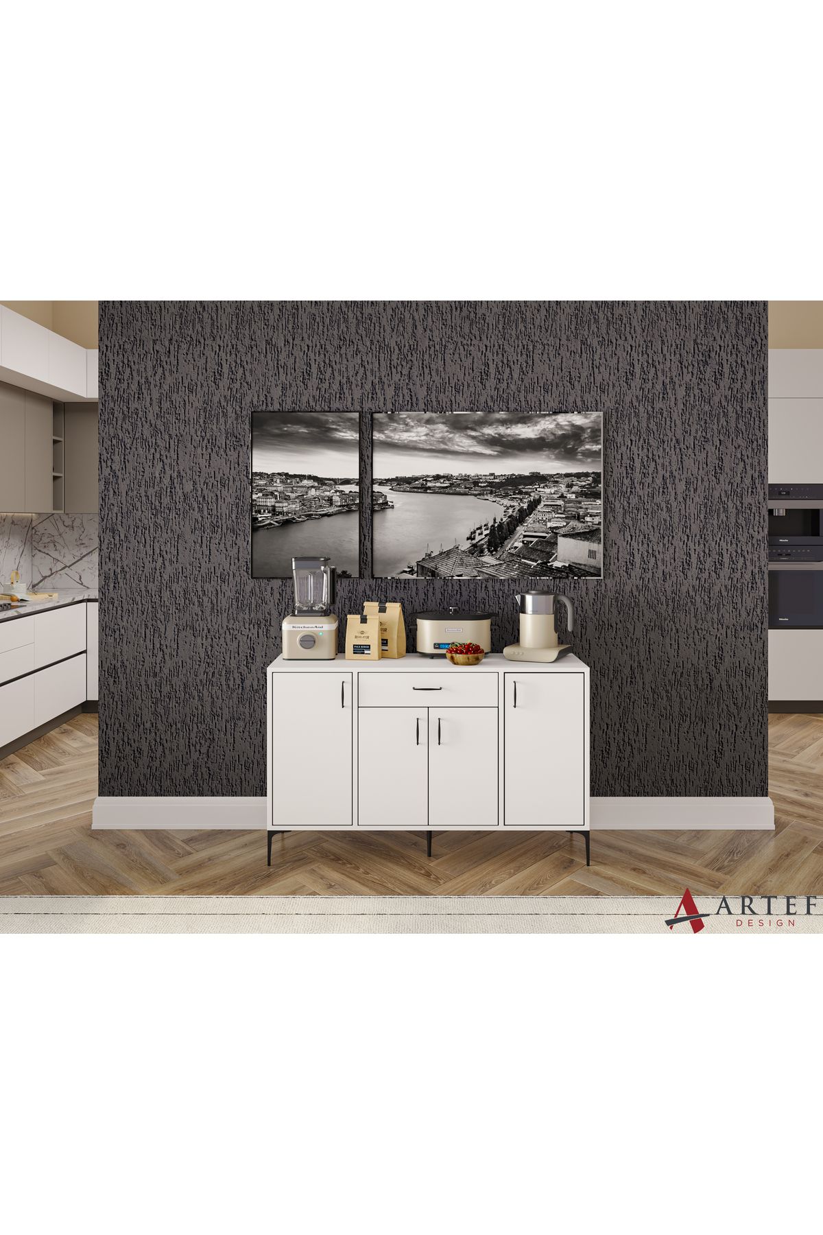 ARTEFDESIGN Artef Design Latte Lounge Kahve Köşesi Dolabı