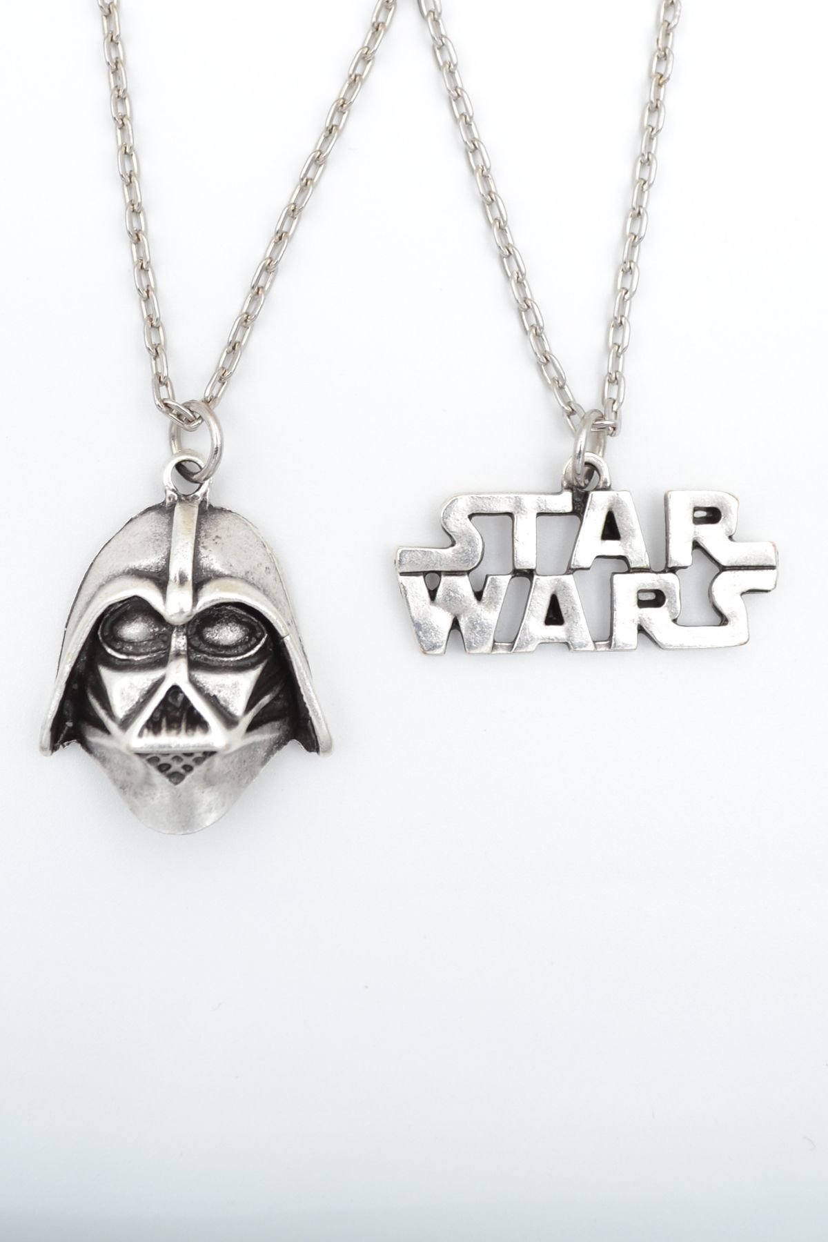 ıdr 2'li Star Wars - Darth Vader Gümüş Kaplama Kolye Seti
