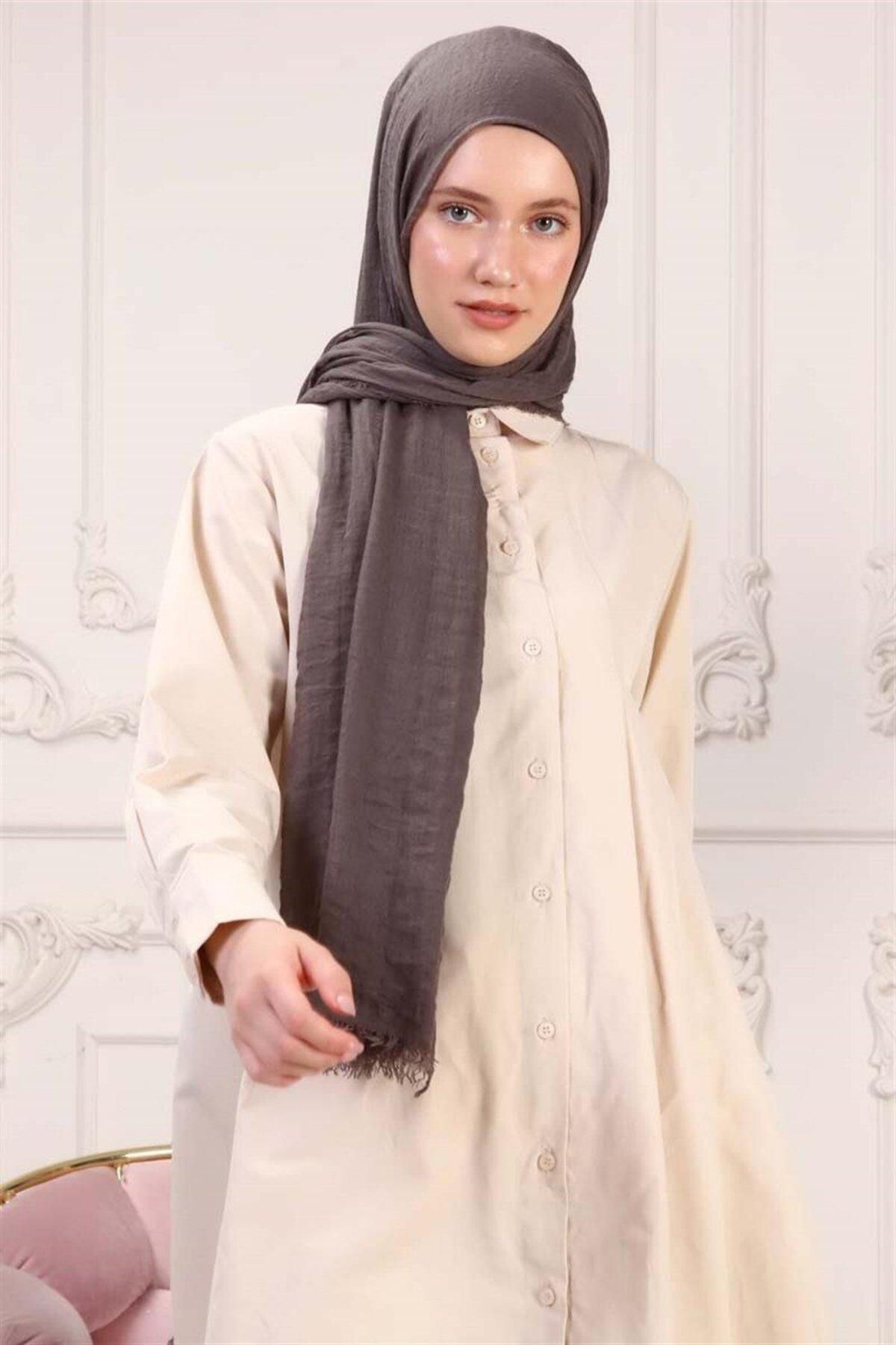 ALYOSHA FASHION Naturel Şal Koyu Gri