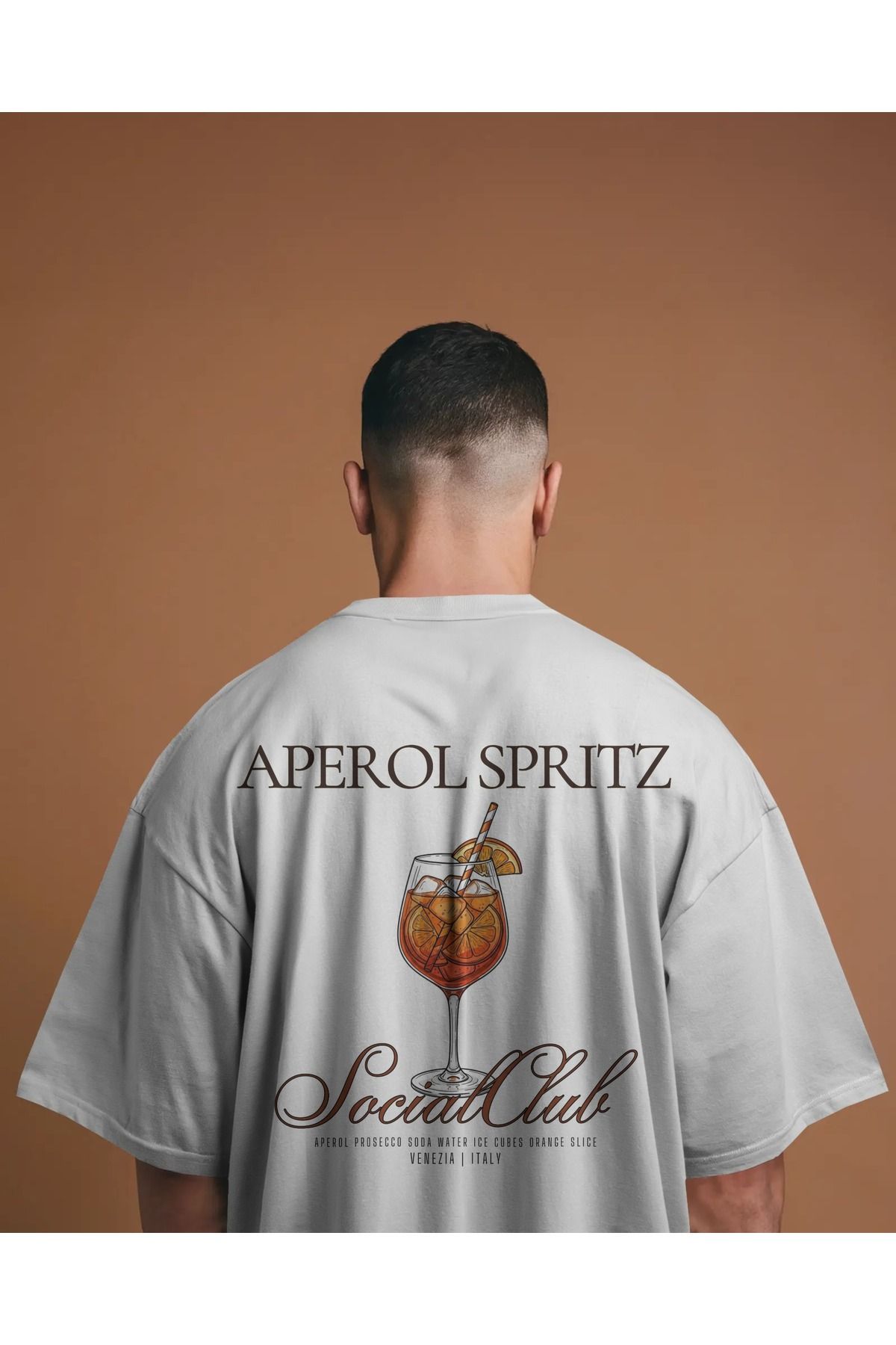 Etoile Studio Aperol Spritz - Oversize Tişört | Unisex Tişört | Rahat Kesim