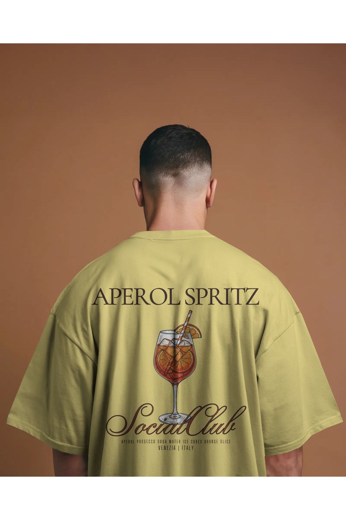 Etoile Studio Aperol Spritz - Oversize Tişört | Unisex Tişört | Rahat Kesim