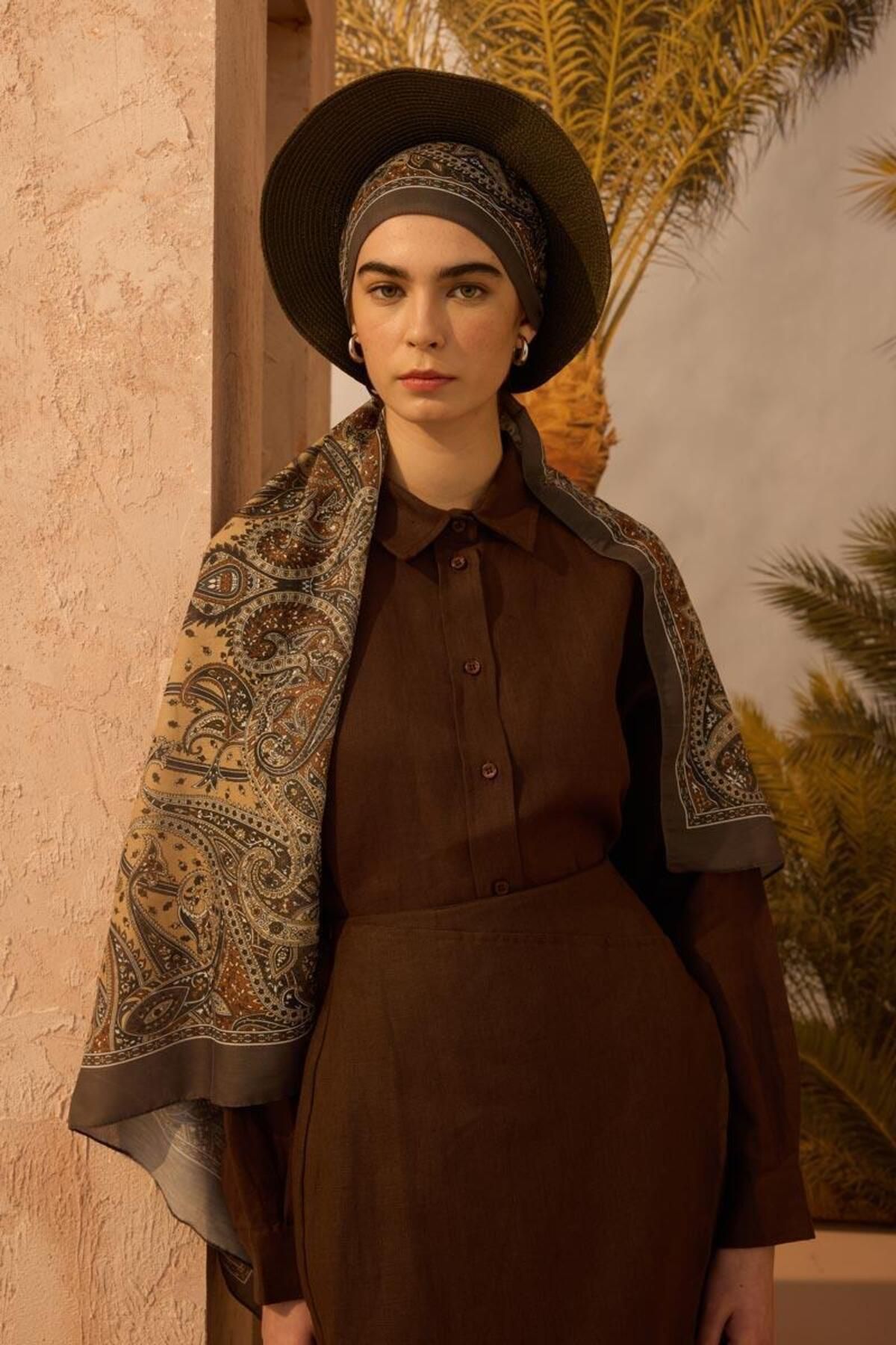 ALYOSHA FASHION Bohem Şal Hardal