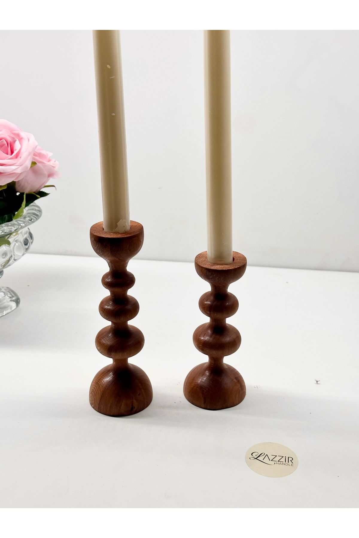 lazzir handle Ahsap dekoratif samdan 2li