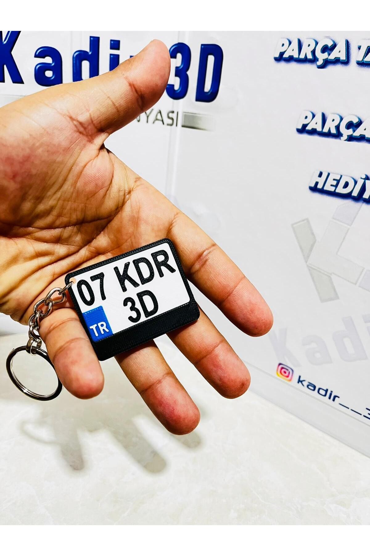 Kadir3D PLAKA ANAHTARLIK - MOTOR - KİŞİYE ÖZEL - KARE TEK TARAFLI ANAHTARLIK