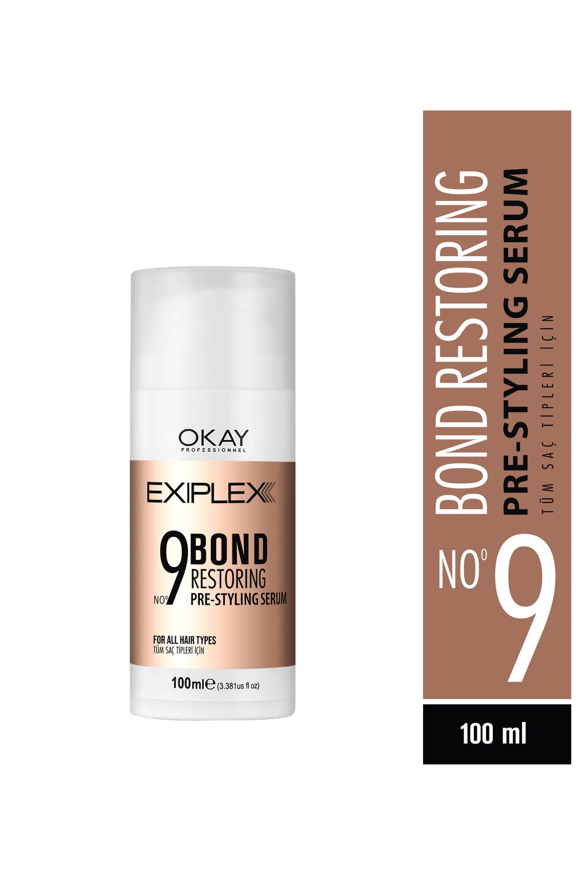EXIPLEX Nº9 BOND RESTORING PRE-STYLING SERUM 100ml (Şekillendirme Öncesi Saç Serumu)