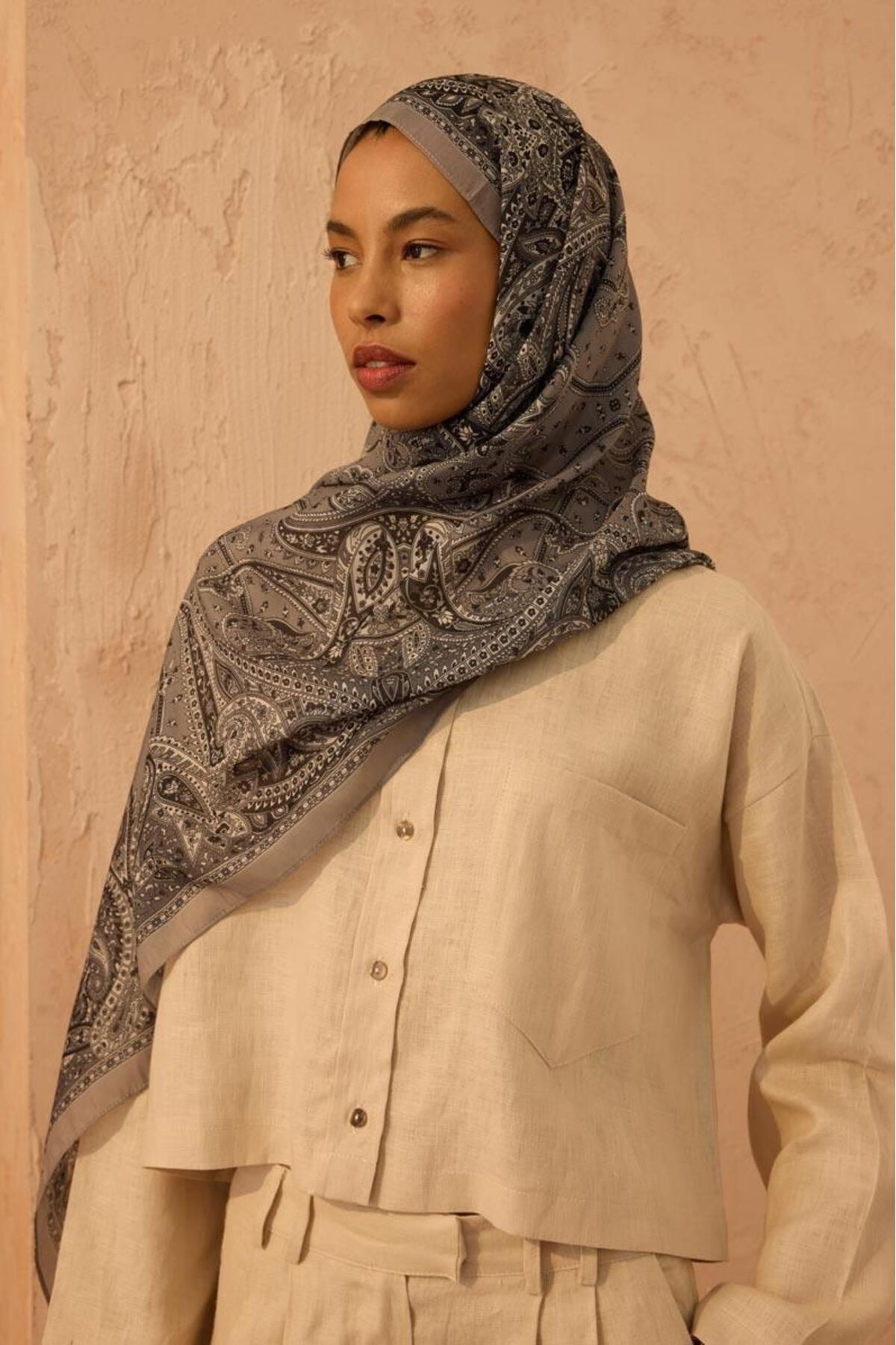 ALYOSHA FASHION Bohem Şal Açık gri