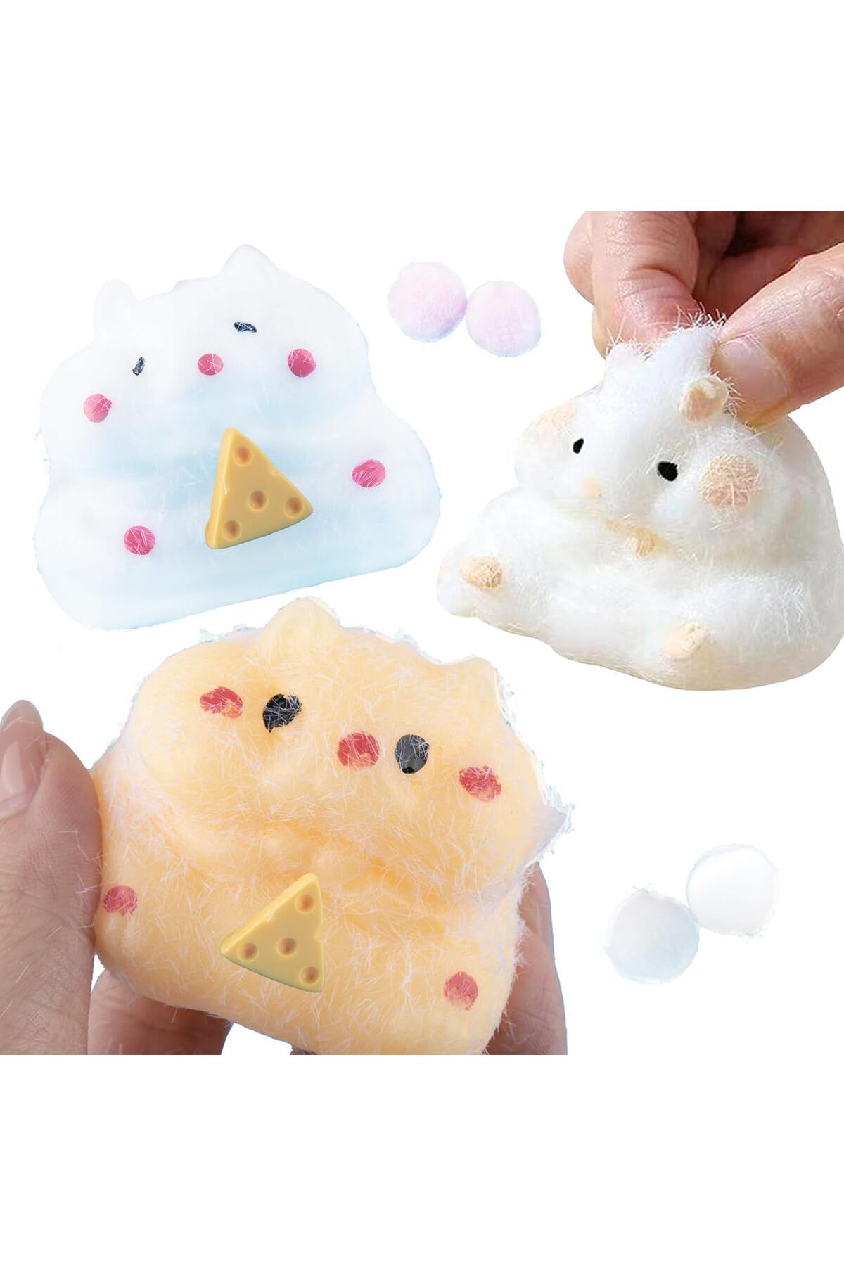 happystoretr 2 karikatür hamster sıkma oyuncak
