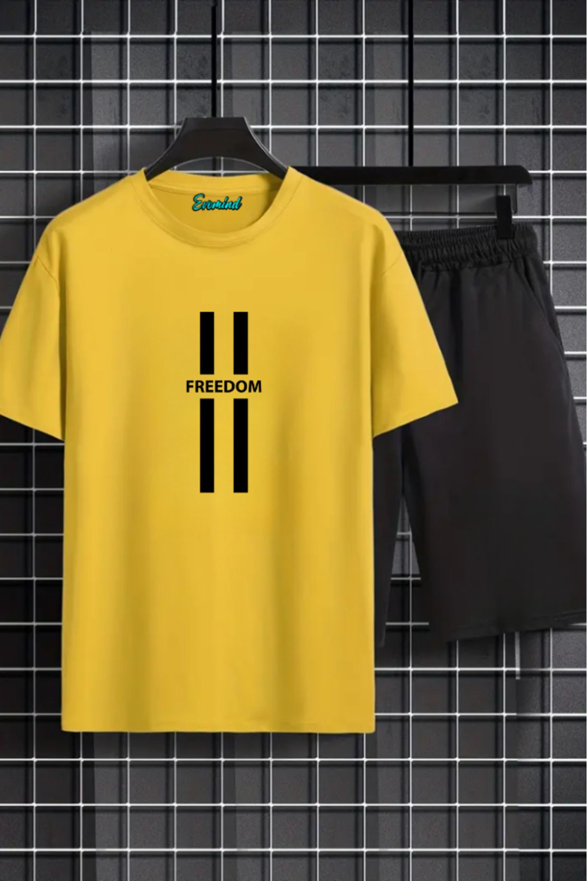 Evomind Freedom Baskılı Unisex Şort T-shirt Takım