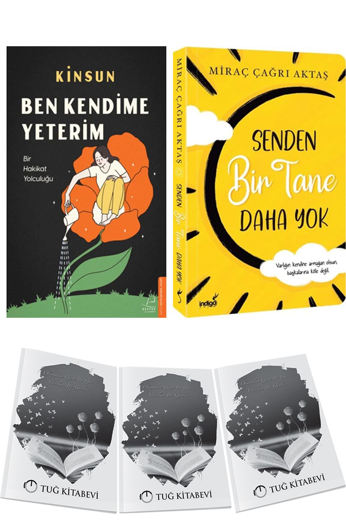 Destek Yayınları Ben Kendime Yeterim ve Senden Bir Tane Daha Yok 2li Set Kinsun & Miraç Çağrı Aktaş + Hediyeli