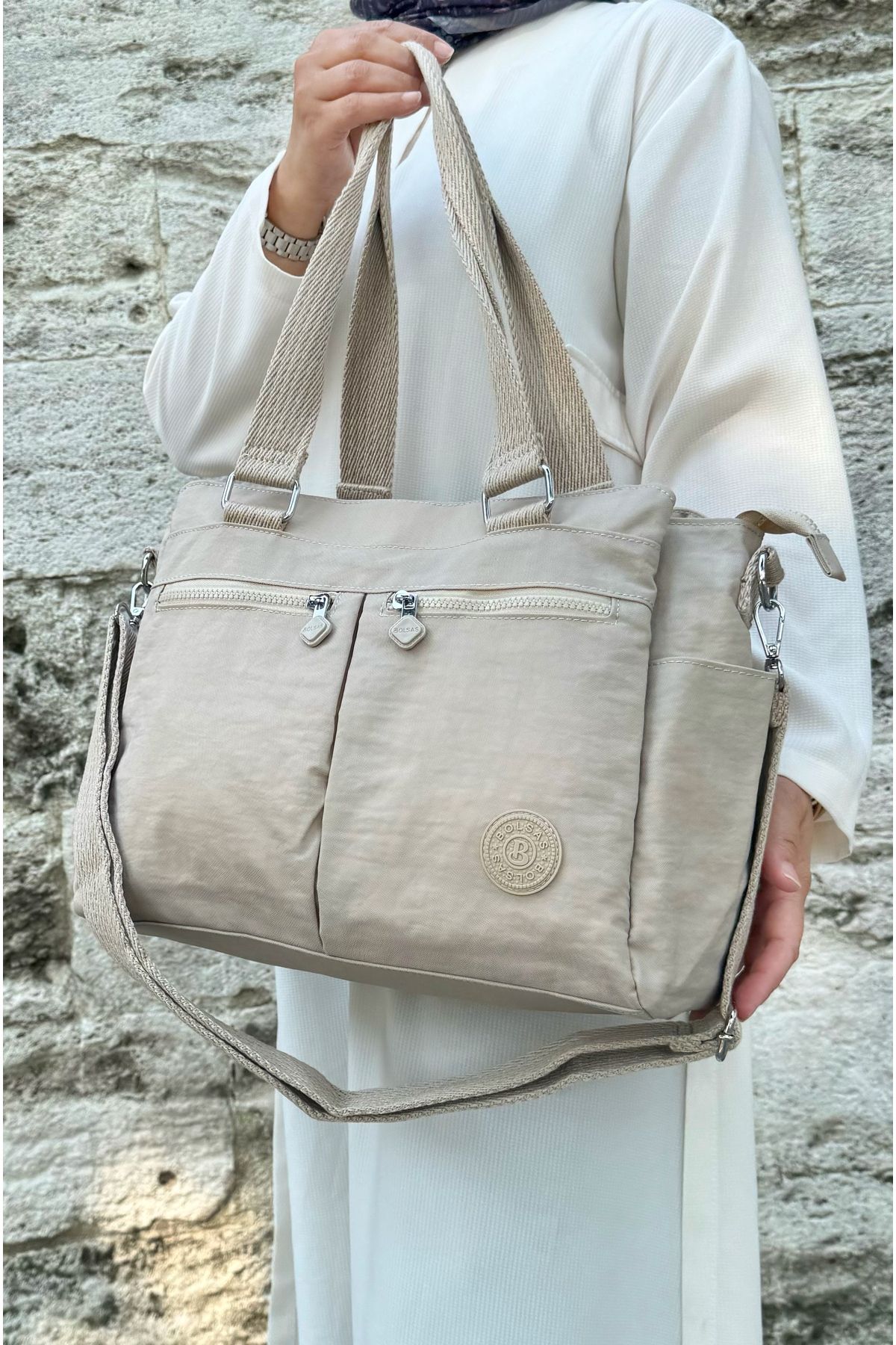 BOLSAS Kadın Çok Bölmeli Omuz Ve Çapraz Çantası A Kalite (4A BOYUTU KİTAP SIĞAR OKUL İÇİN UYGUNDUR)