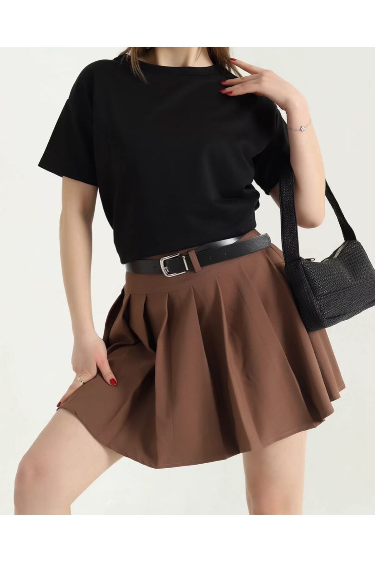 ELİFLEMODA Siyah T-shirt