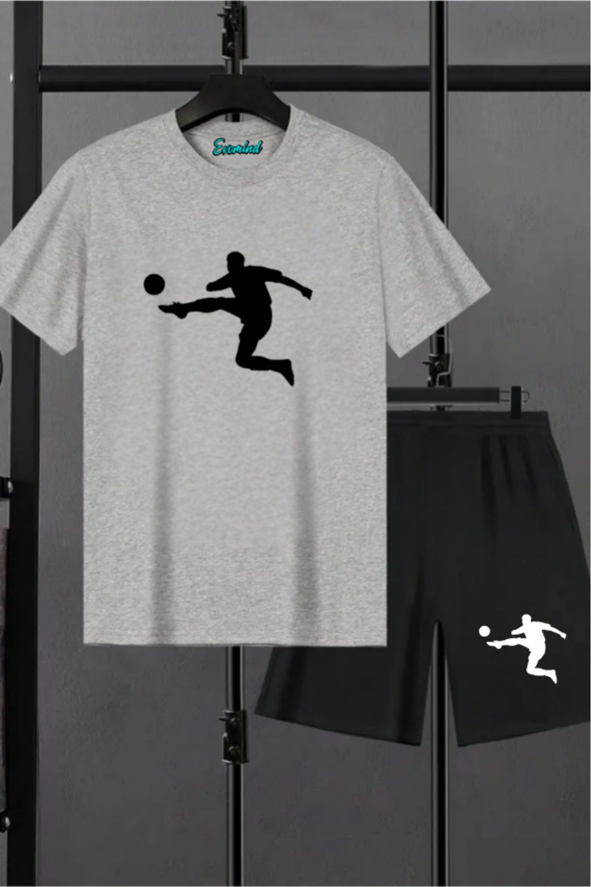 Evomind Futbolcu Baskılı Unisex Şort T-shirt Takım