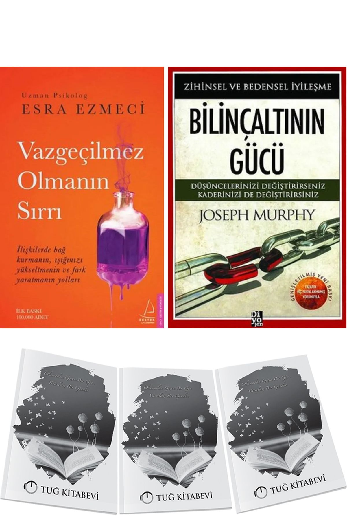 Destek Yayınları Vazgeçilmez Olmanın Sırrı ve Bilinçaltının Gücü 2li Set Esra Ezmeci & Joseph Murphy + Hediyeli