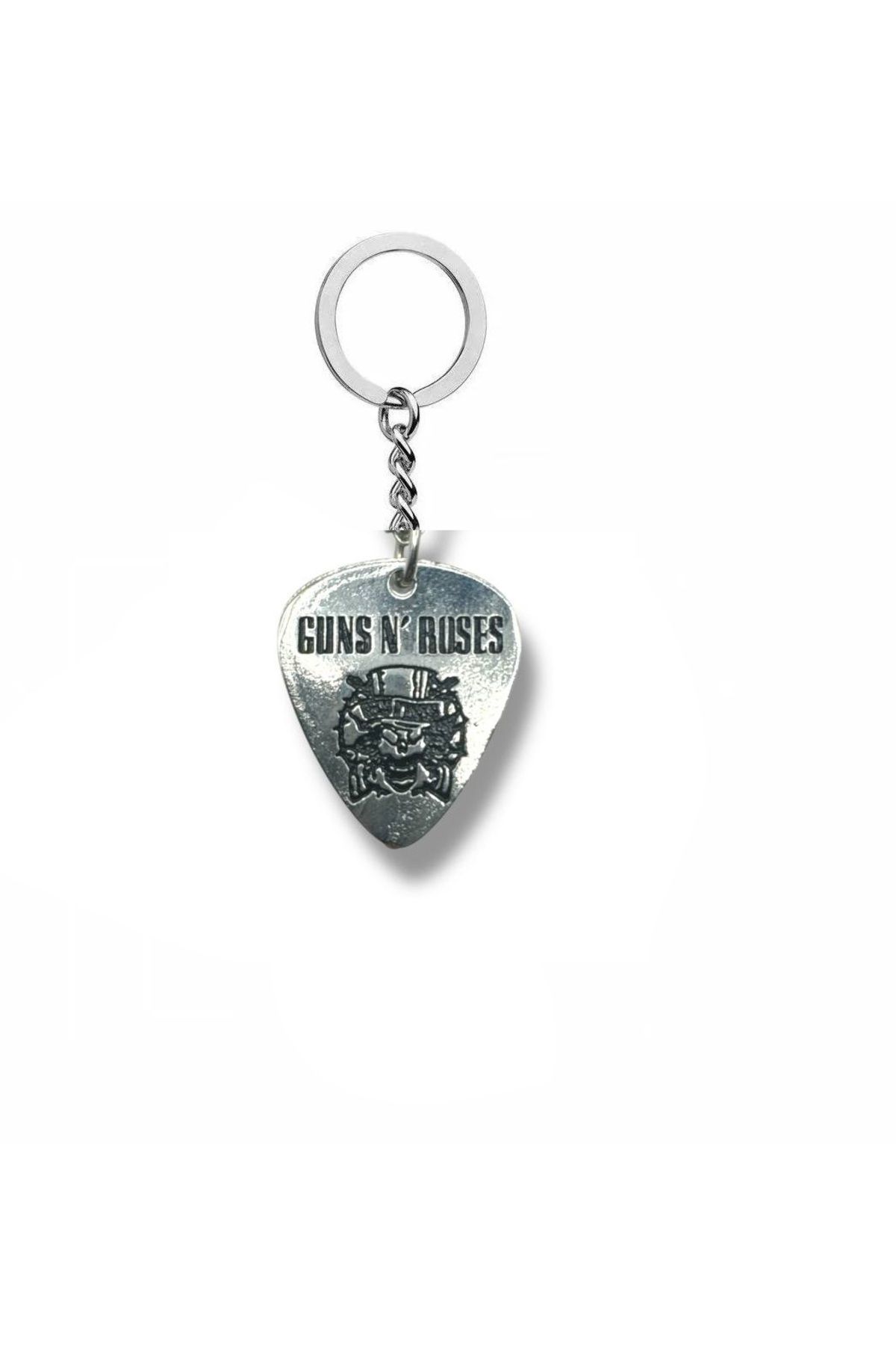 Herşey Nota Guns N' Roses Pena Anahtarlık – Çift Taraflı Rock El İşaretli Metal Unisex Aksesuar