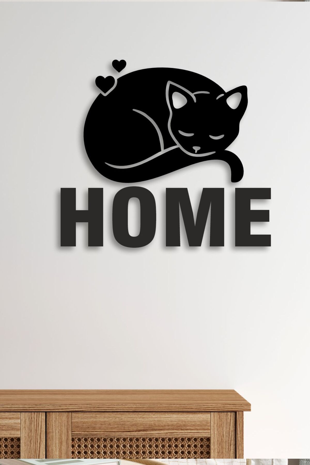 home trend değer verdiklerinize Kedi Home Tasarım Duvar Dekoru