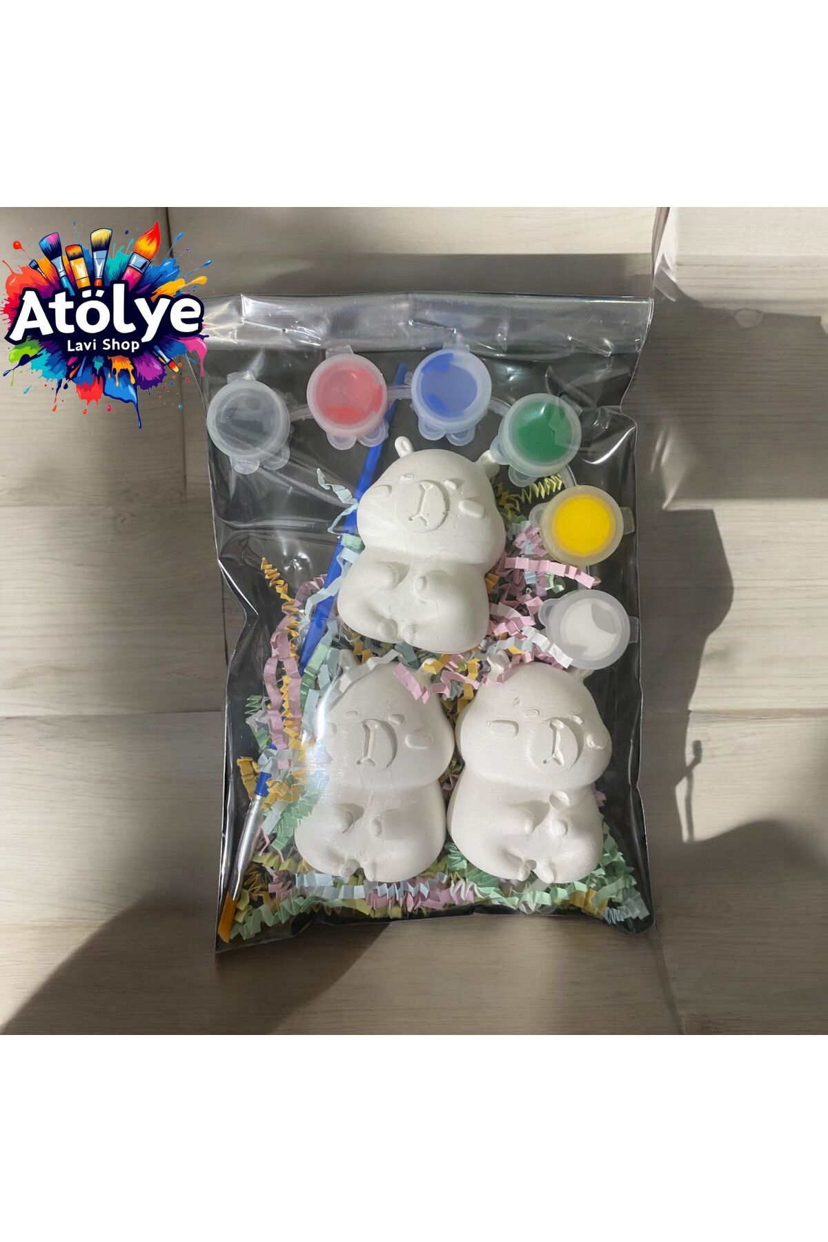 Atölye Lavi Shop AYICIK 3'LÜ ANNE ÇOCUK ETKİNLİK SETİ