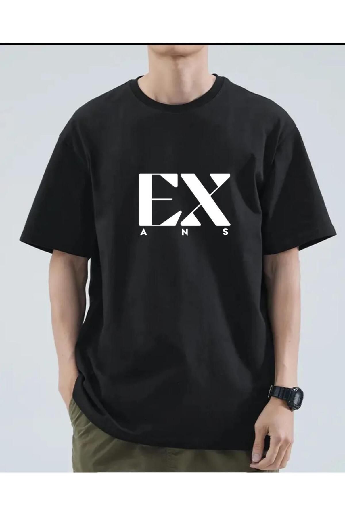 exans moda axans Tasarım Baskılı Oversize Tişört
