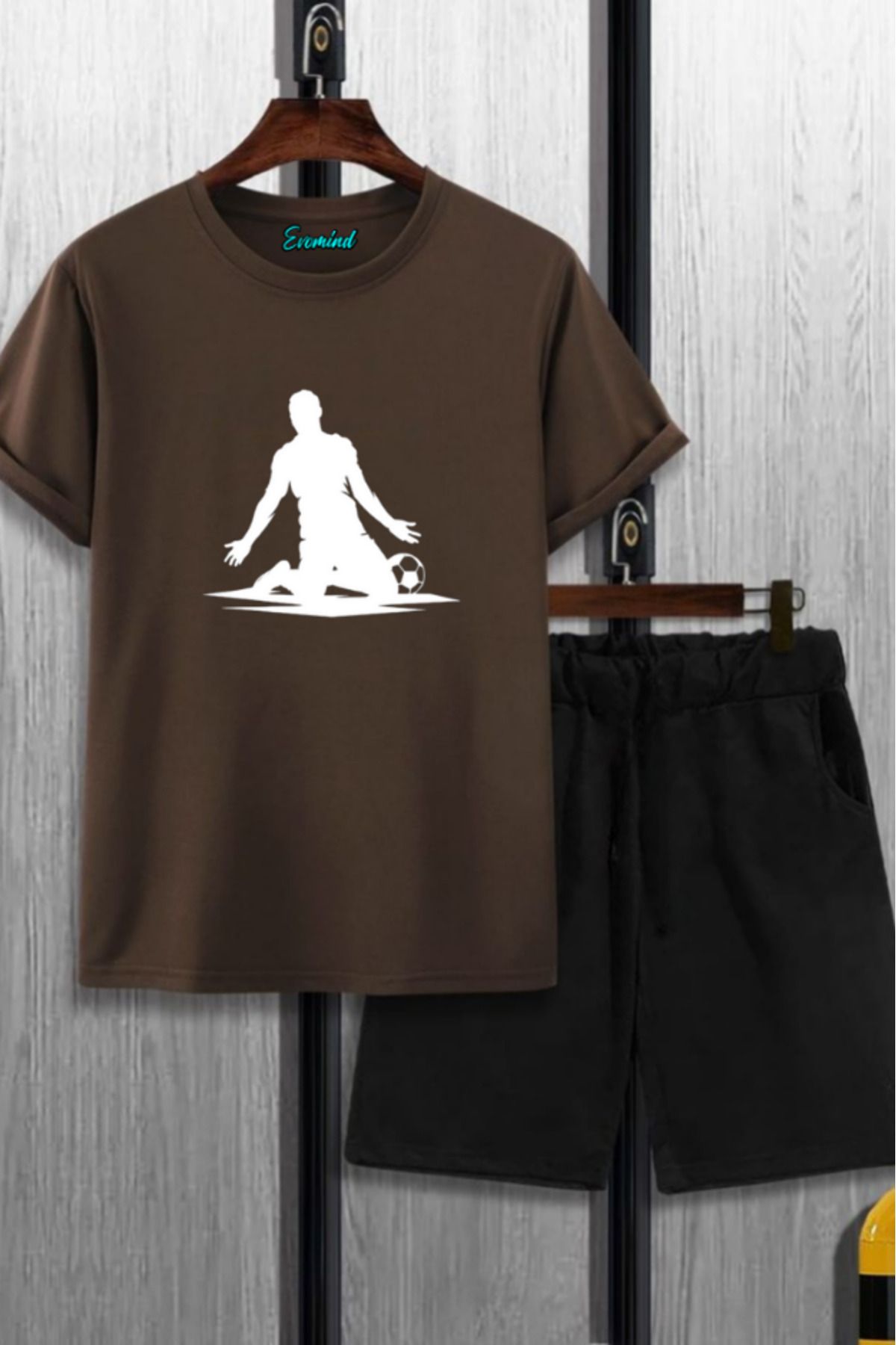 Evomind Futbolcu Baskılı Unisex Şort T-shirt Takım