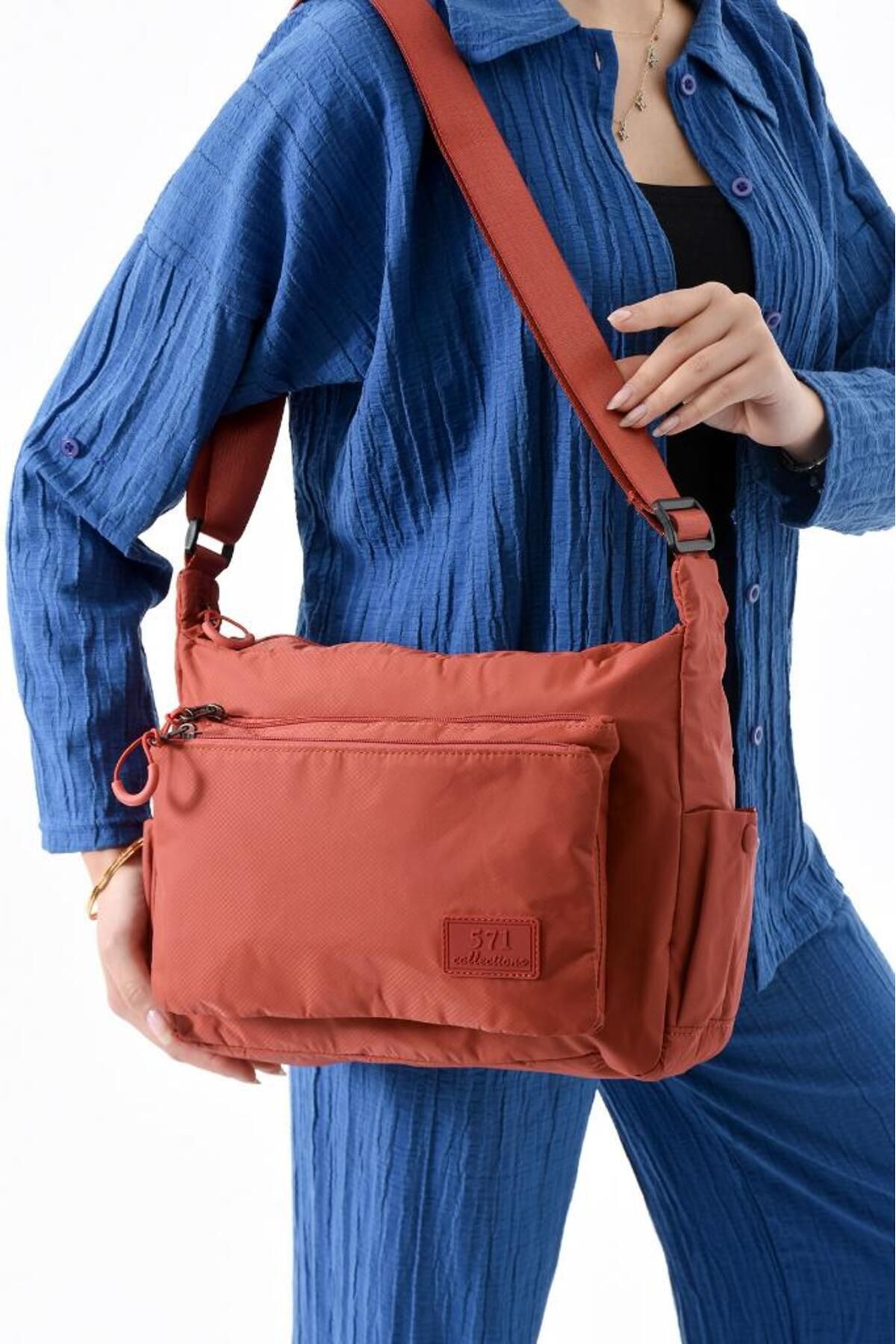 Baginn Klinkır Postacı Okul Çantası Çapraz Askılı Büyük Boy Omuz Çantası Yağmur Geçirmez Özel Kumaş