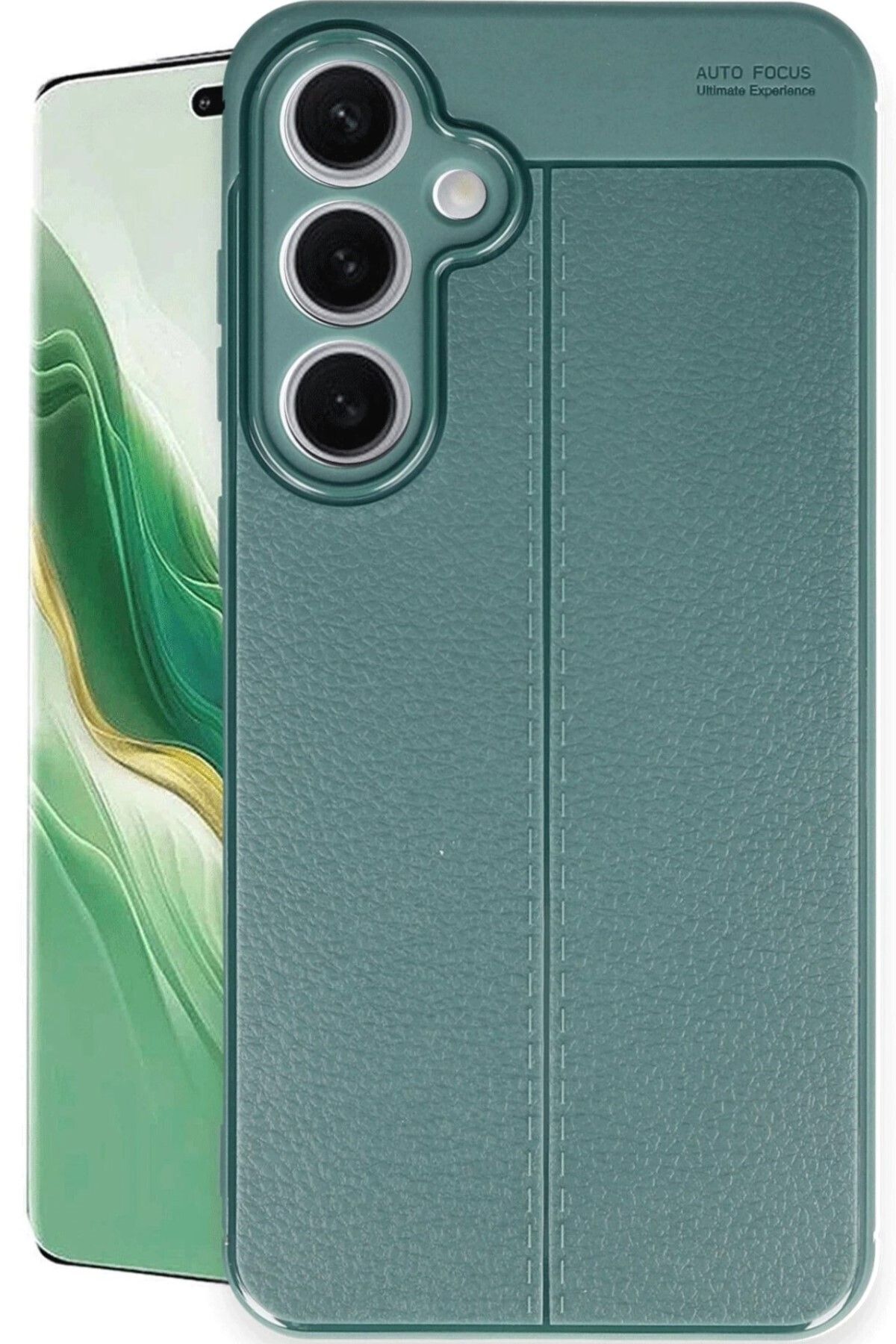 AKSEFİZZ Samsung Galaxy A56 Uyumlu Kılıf Sade Deri Tasarımlı Yumuşak Korumalı Kapak