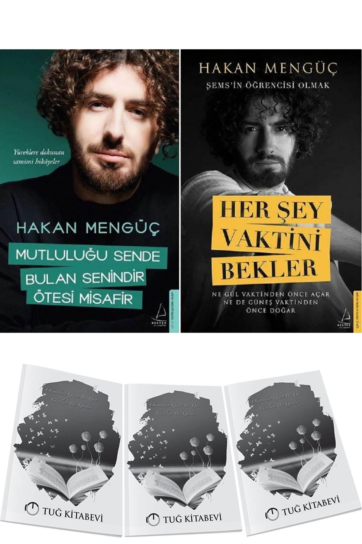 Destek Yayınları Mutluluğu Sende Bulan Senindir, Ötesi Misafir ve Her Şey Vaktini Bekler Hakan Mengüç + Hediyeli