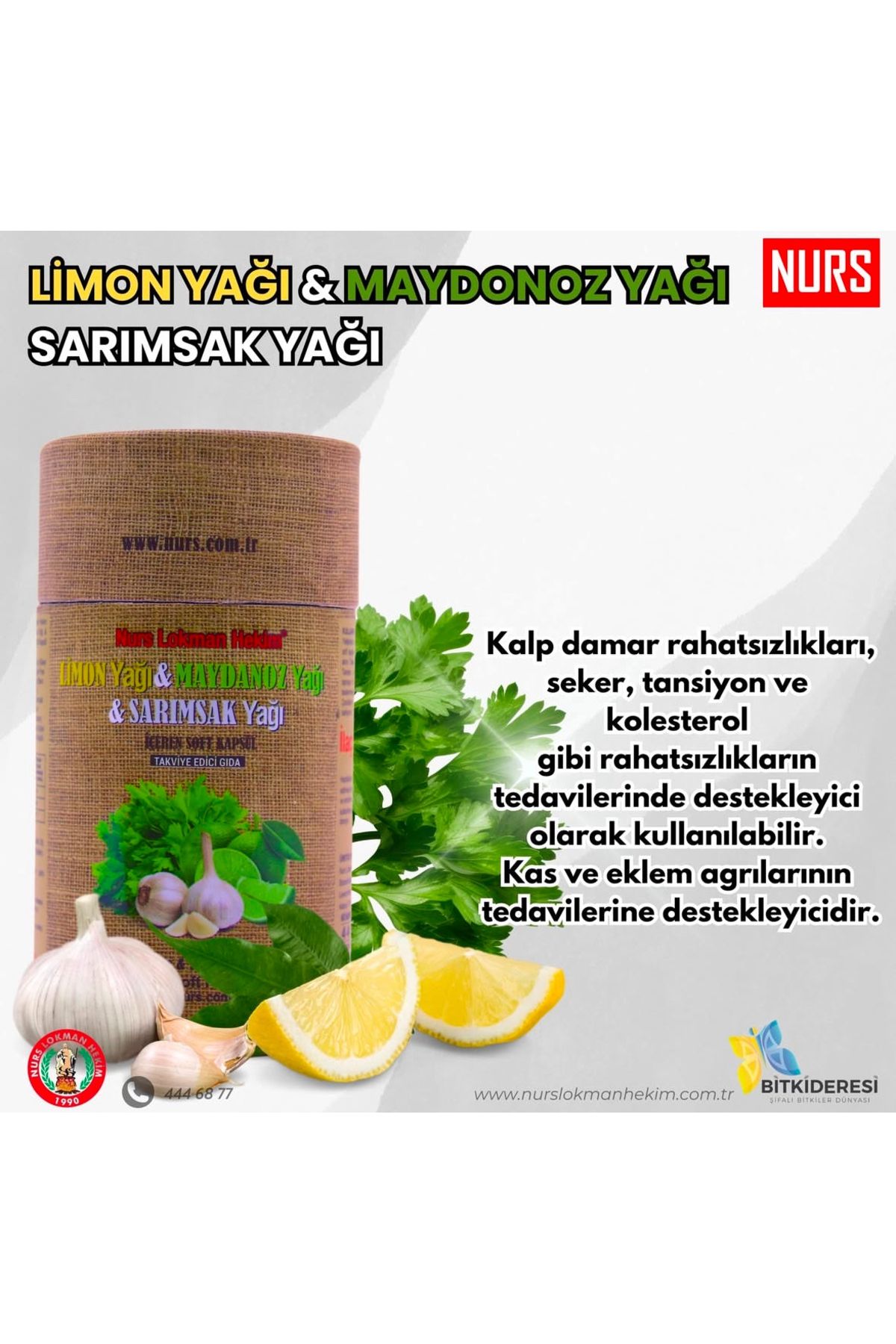LMS limon maydanoz ve sarımsak yağı içeren kapsül 60lı
