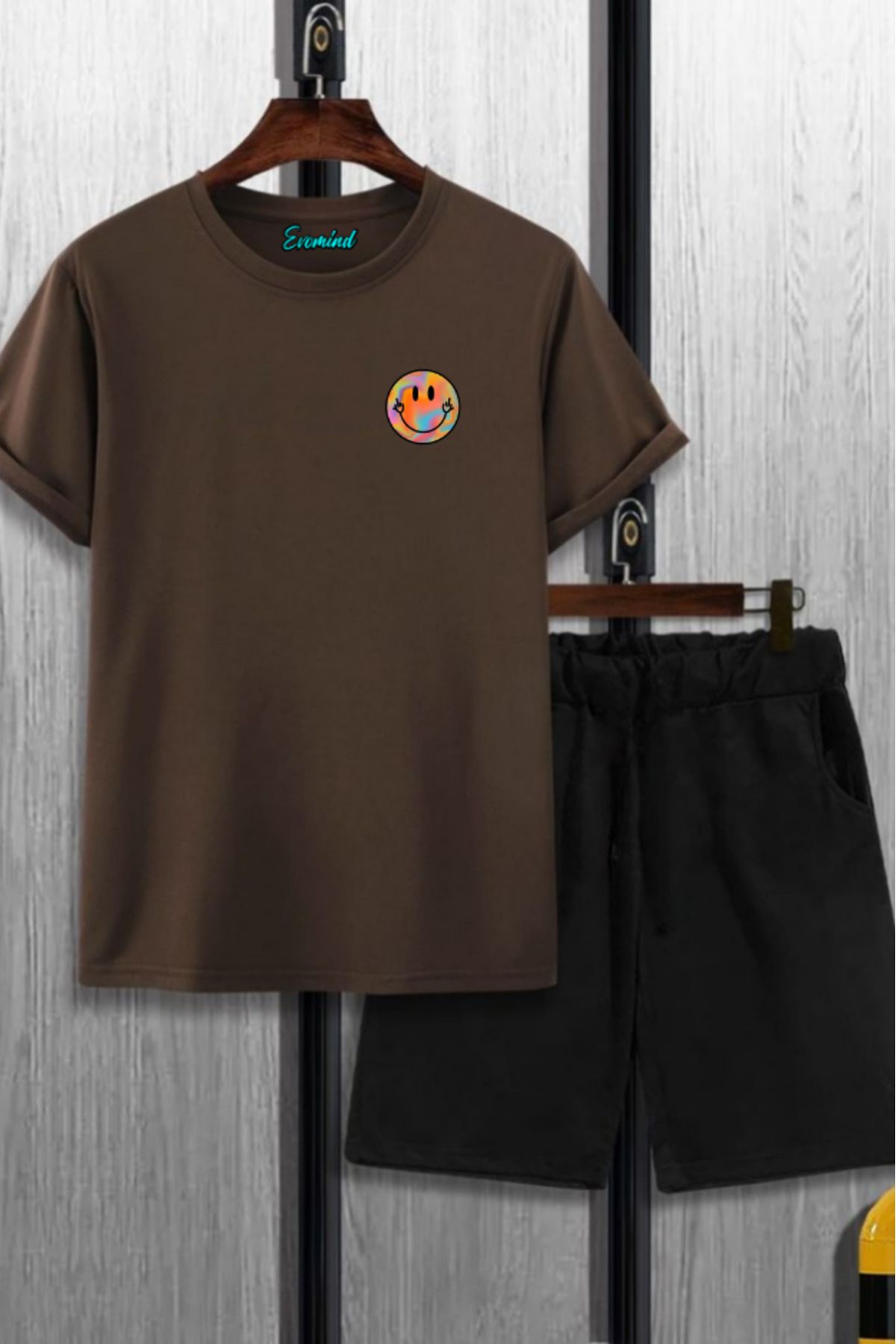 artı4 Emoji Baskılı Unisex Şort T-shirt Takım