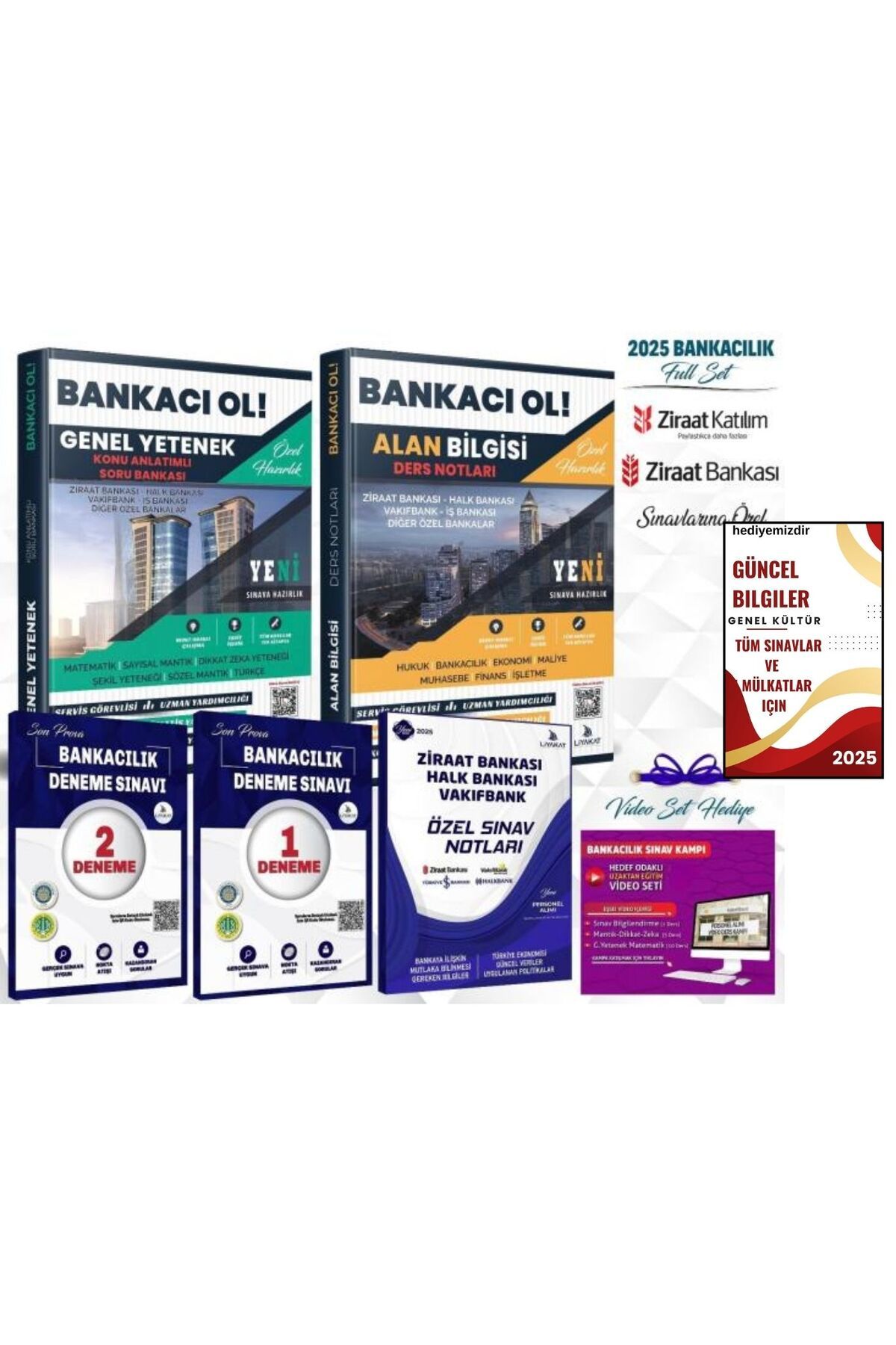 Liyakat Yayınları 2025-BANKACILIK SINAV SETİ-ALAN BİLGİSİ+ÇÖZÜMLÜ DENEME+BANKA BİLGİ NOTU+GÜNCEL BİLGİLER