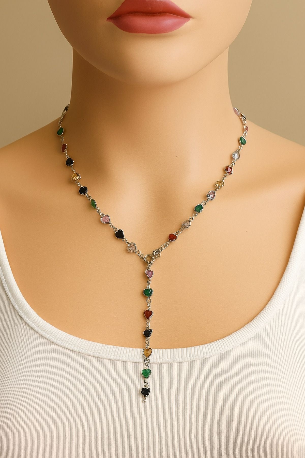 BESMYAR JEWELS Tam Tur Y Kolye