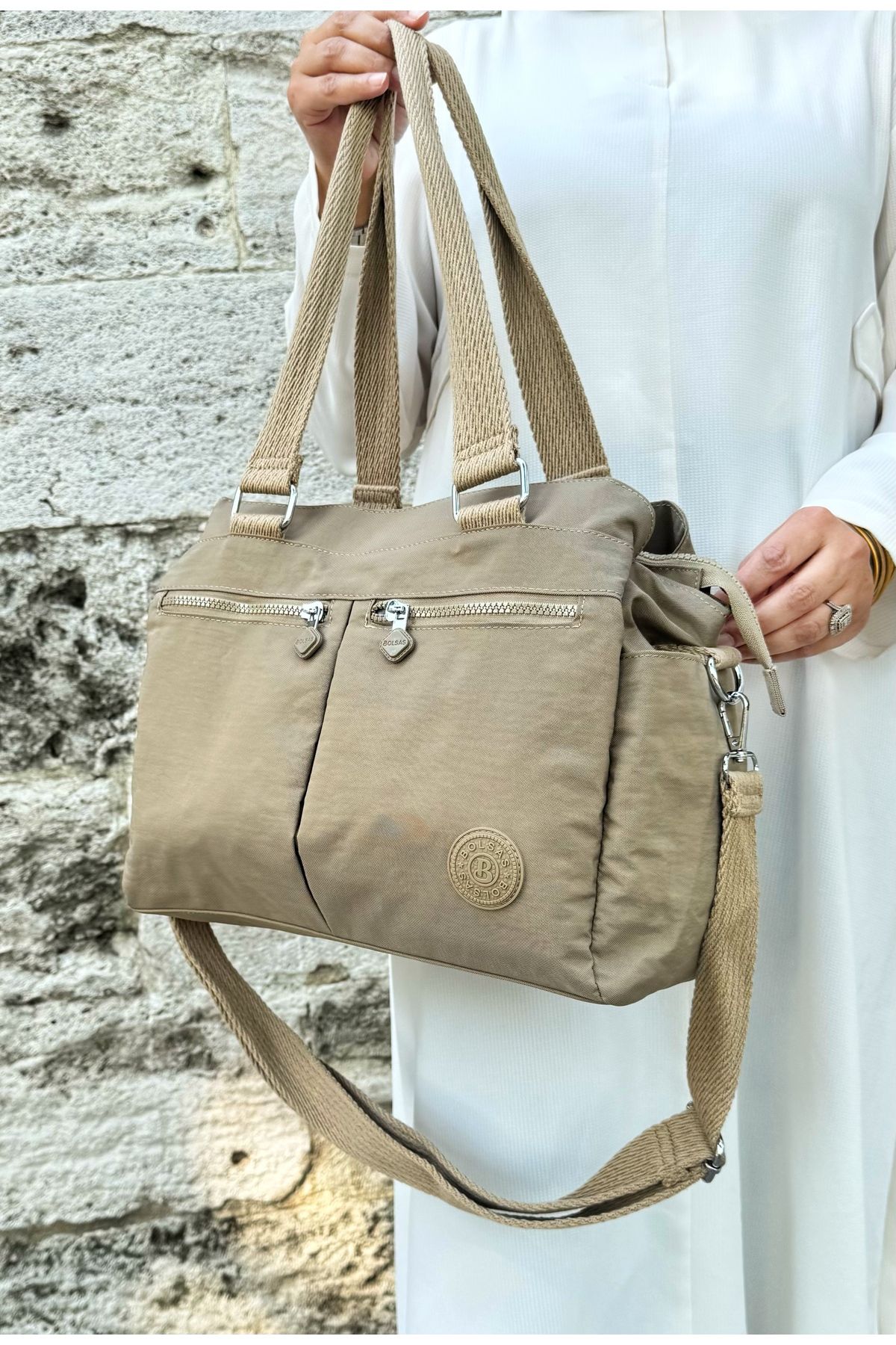 BOLSAS Kadın Çok Bölmeli Omuz Ve Çapraz Çantası A Kalite (4A BOYUTU KİTAP SIĞAR OKUL İÇİN UYGUNDUR)