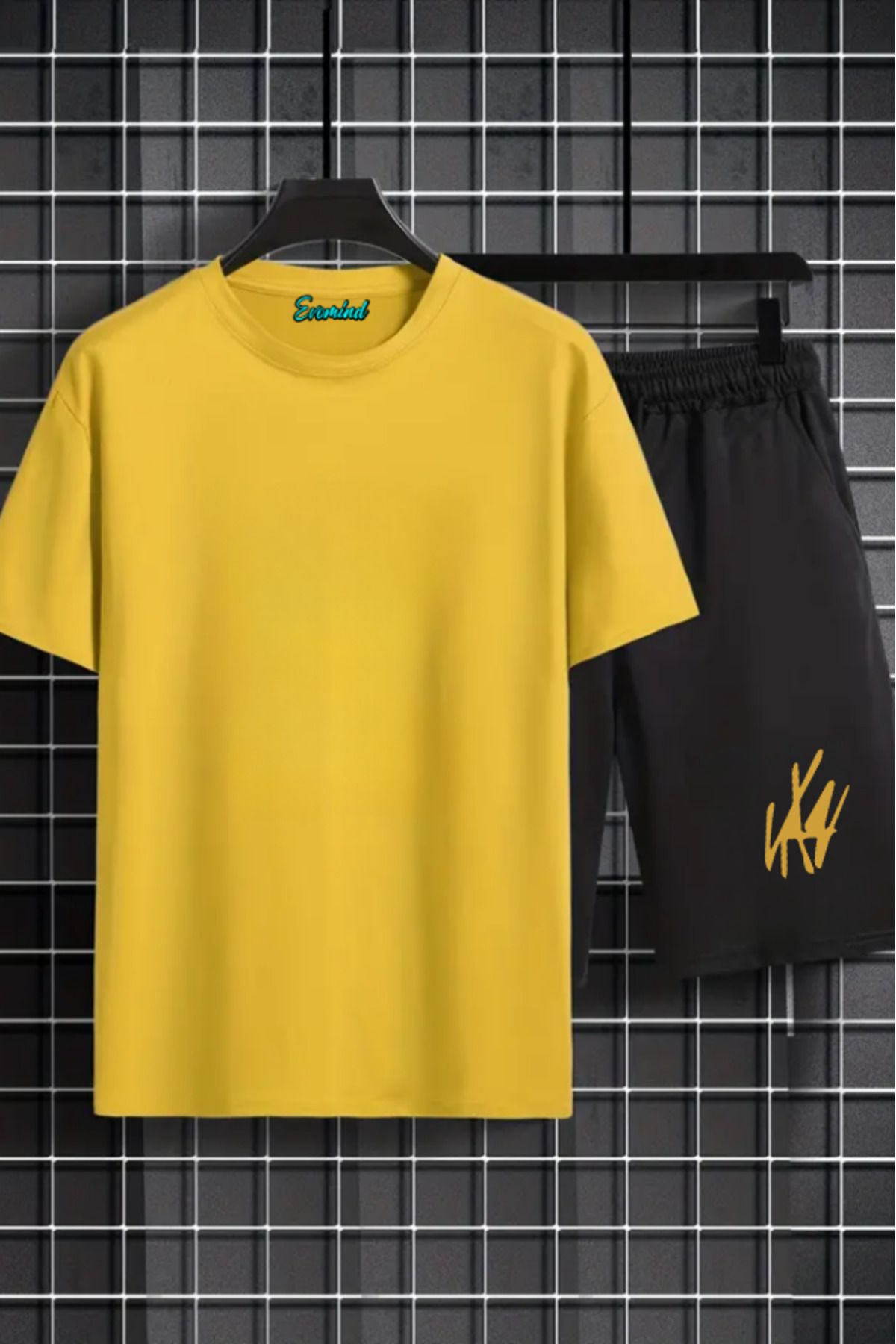 SevMode Şekil Baskılı Unisex Şort T-shirt Takım
