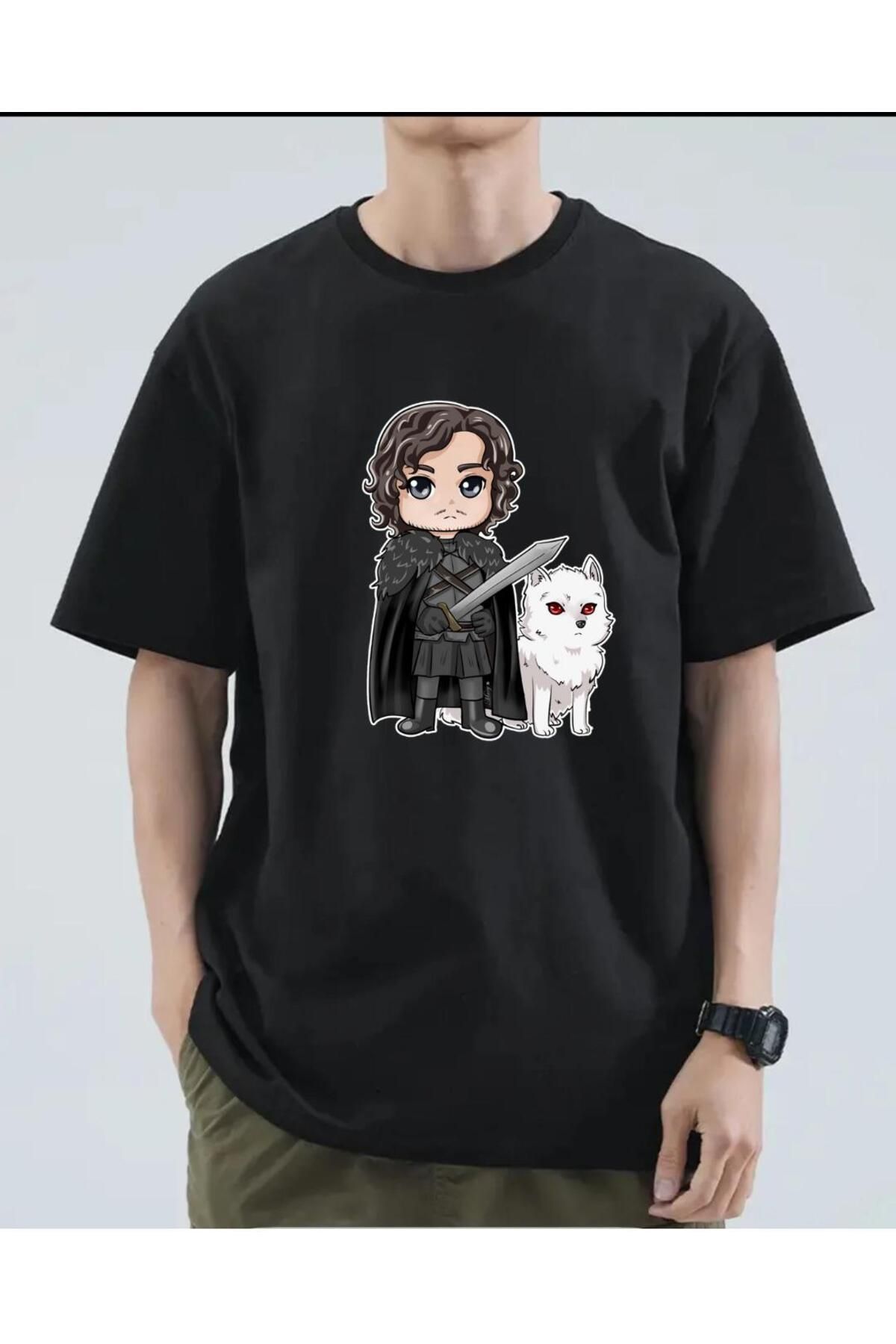 exans moda game of kurt Tasarım Baskılı Oversize Tişört