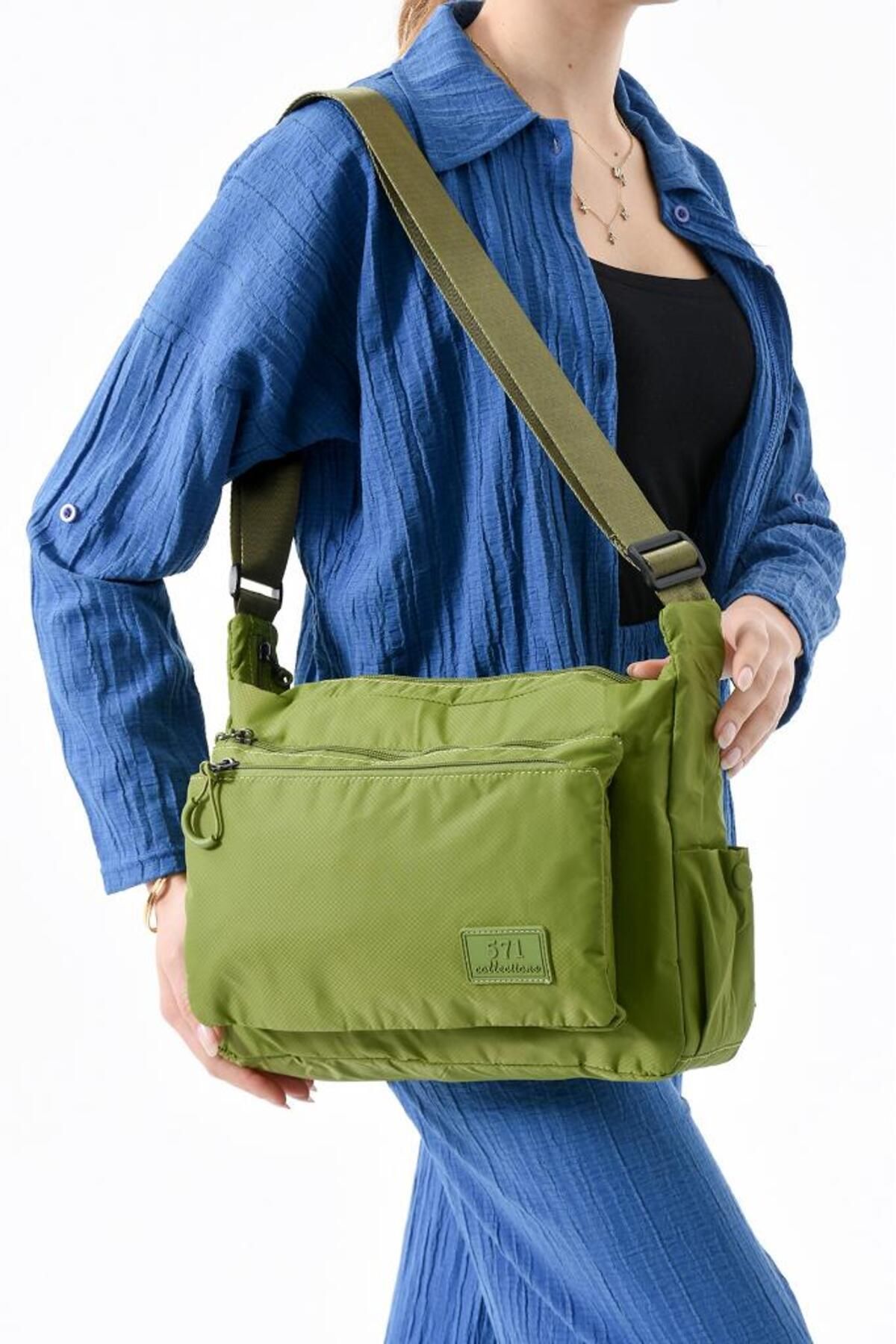 Baginn Klinkır Postacı Okul Çantası Çapraz Askılı Büyük Boy Omuz Çantası Yağmur Geçirmez Özel Kumaş