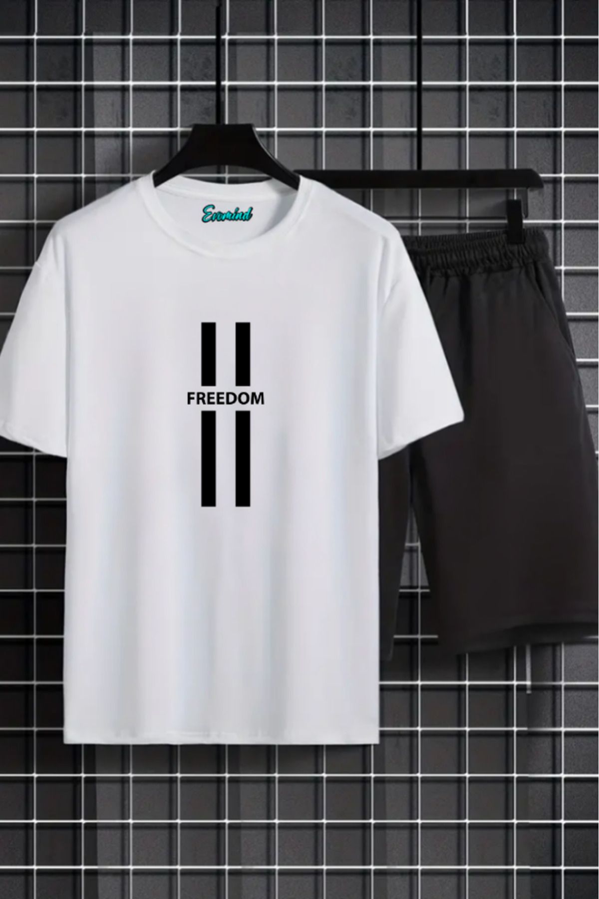artı4 Freedom Baskılı Unisex Şort T-shirt Takım