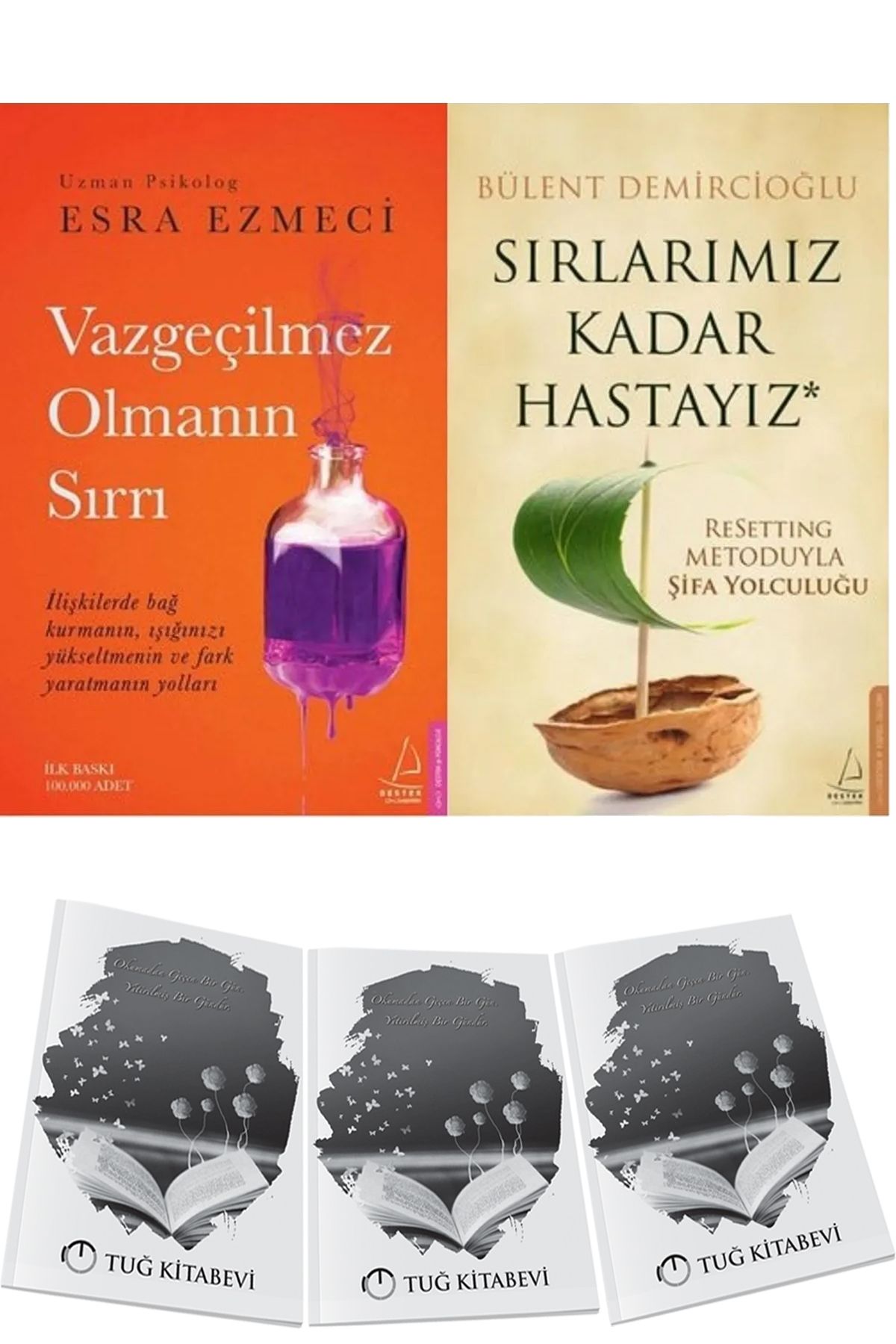 Destek Yayınları Vazgeçilmez Olmanın Sırrı ve Sırlarımız Kadar Hastayız Esra Ezmeci & Bülent Demircioğlu + Hediyeli